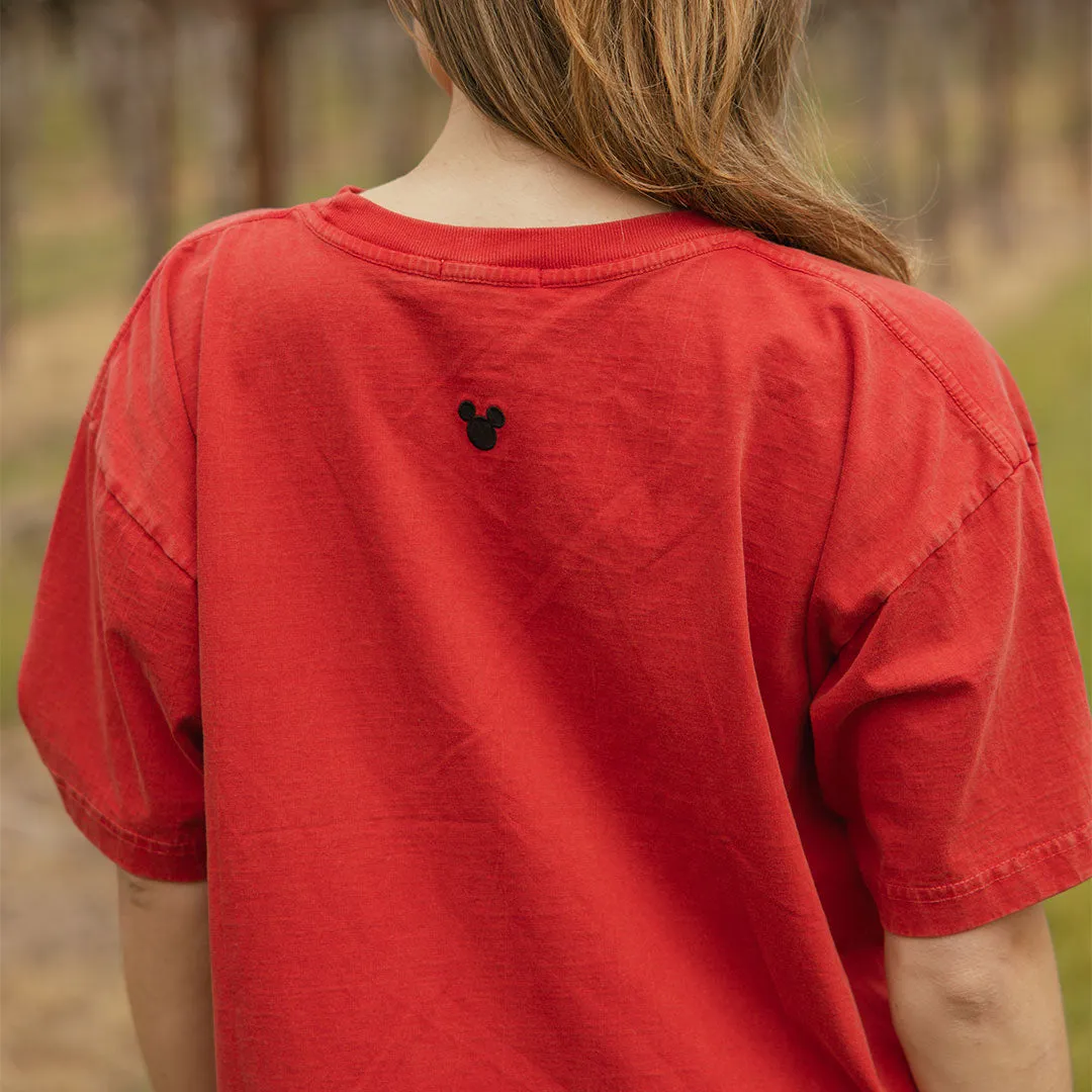 Disney Minnie Oversized Tee, Red vintage art