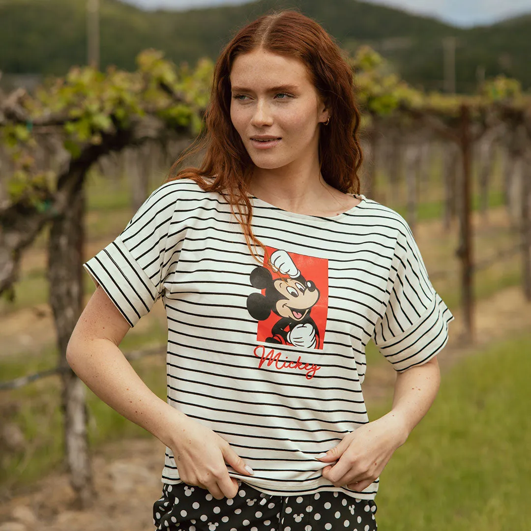 Disney Striped Boss Tee city casual