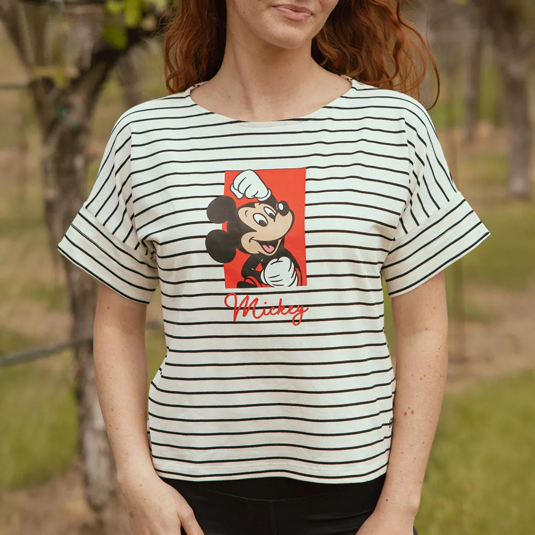 Disney Striped Boss Tee city casual
