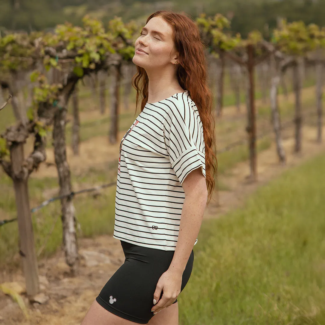 Disney Striped Boss Tee city casual