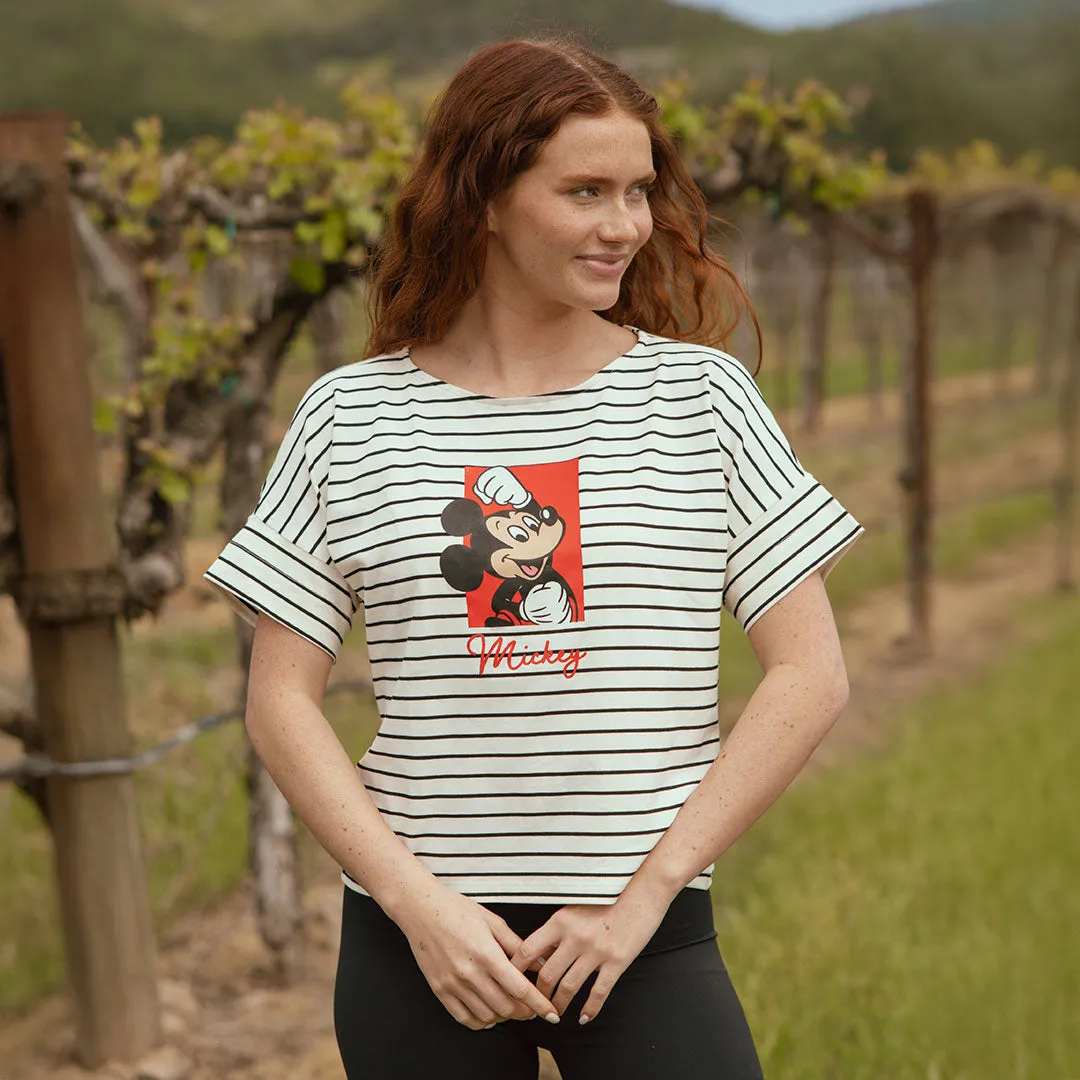 Disney Striped Boss Tee city casual
