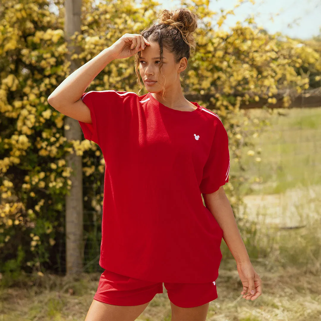 Disney Terry Lounge Top, Red minimal clean
