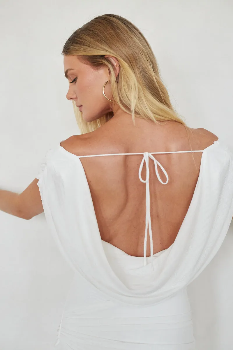 Dorit Mesh Tie Waist Maxi Dress cozy touch