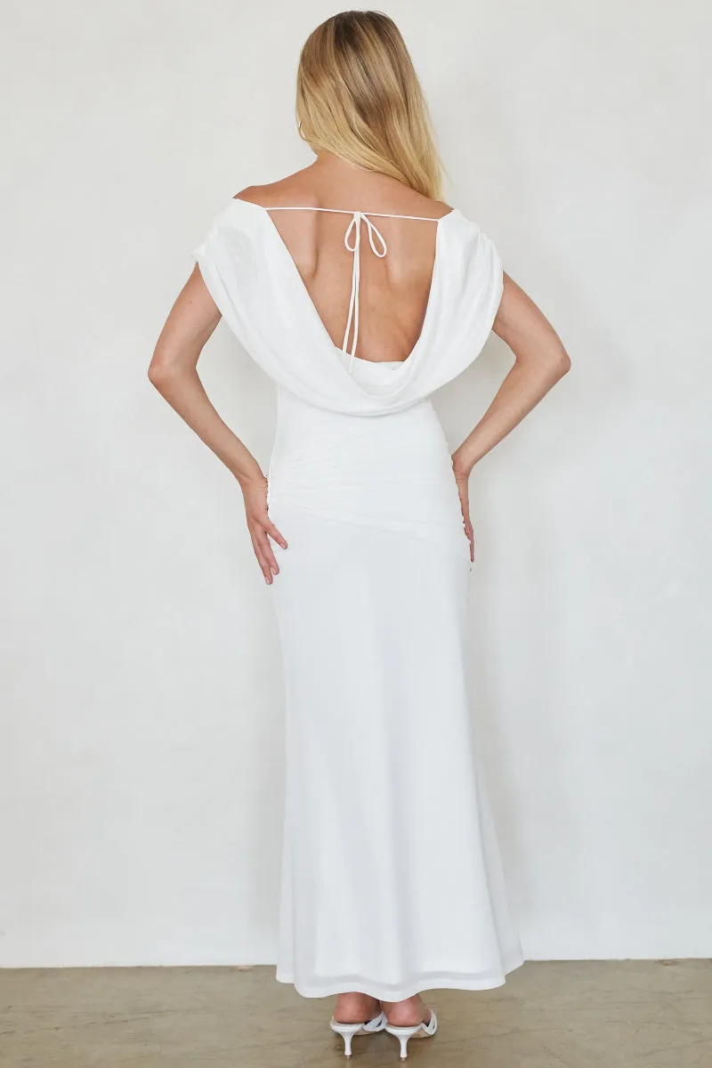 Dorit Mesh Tie Waist Maxi Dress cozy touch