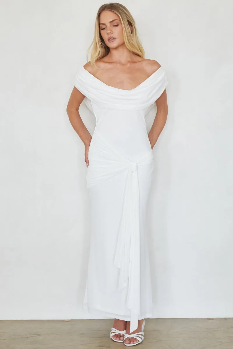 Dorit Mesh Tie Waist Maxi Dress cozy touch