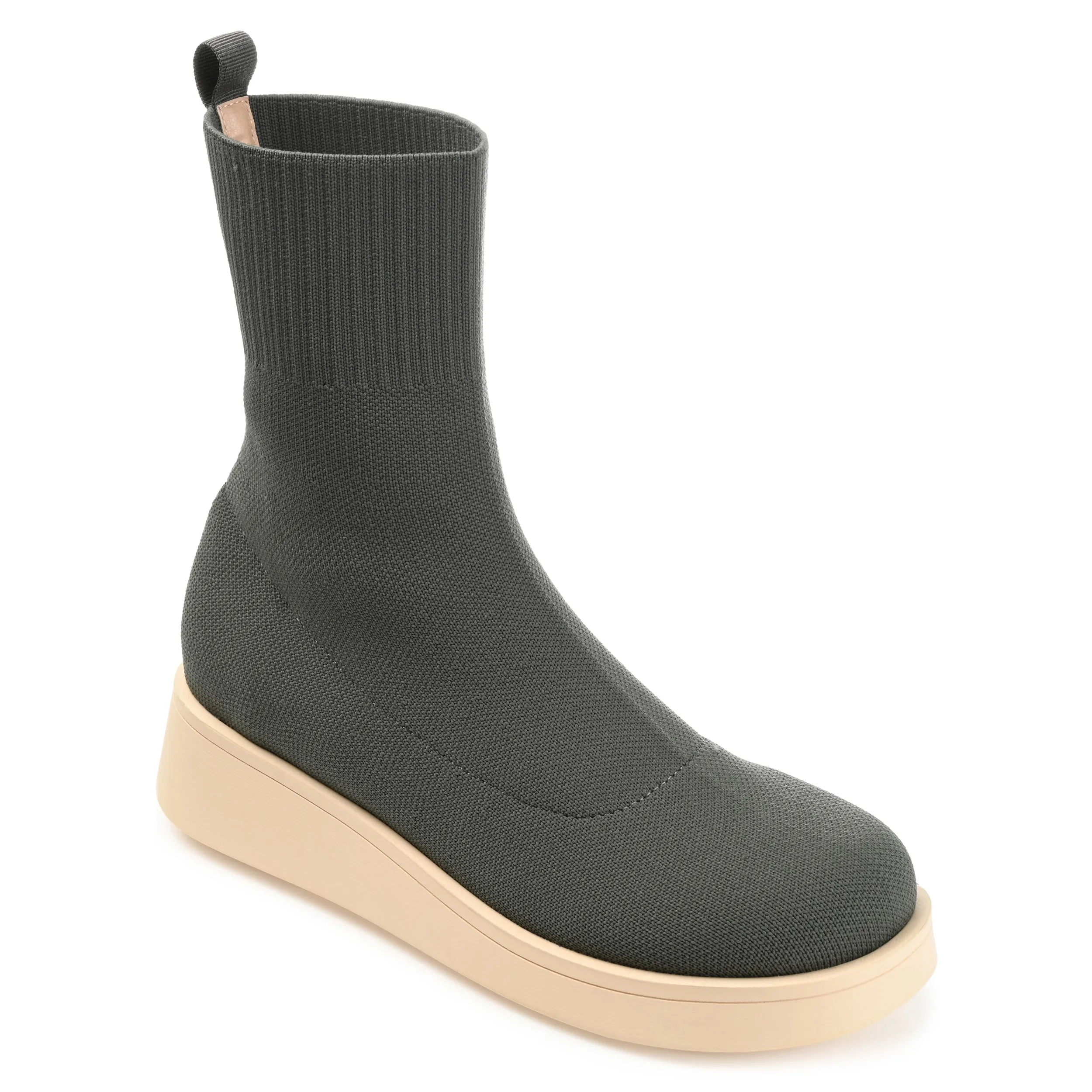 EBBY PLATFORM SOCK BOOT IN KNIT FABRIC stance look