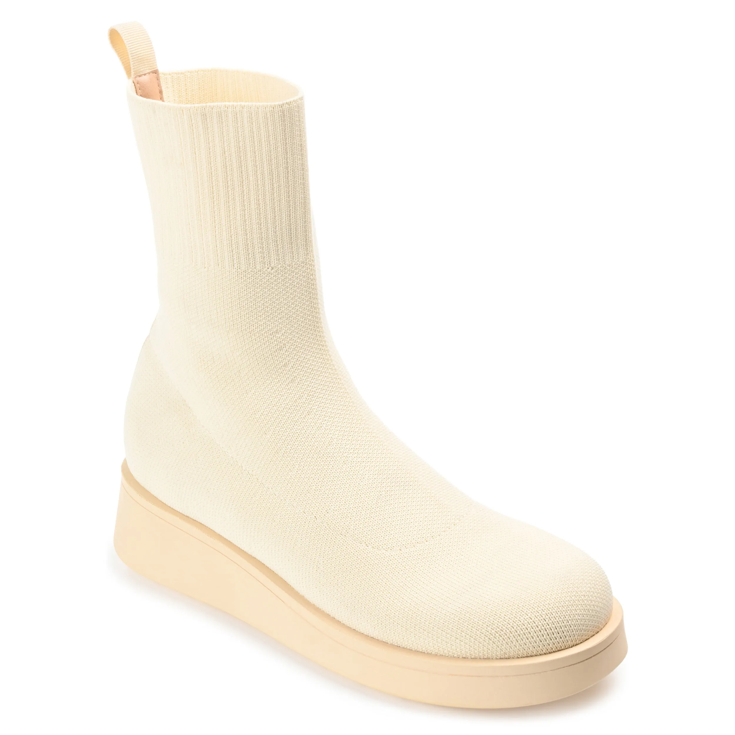EBBY PLATFORM SOCK BOOT IN KNIT FABRIC stance look