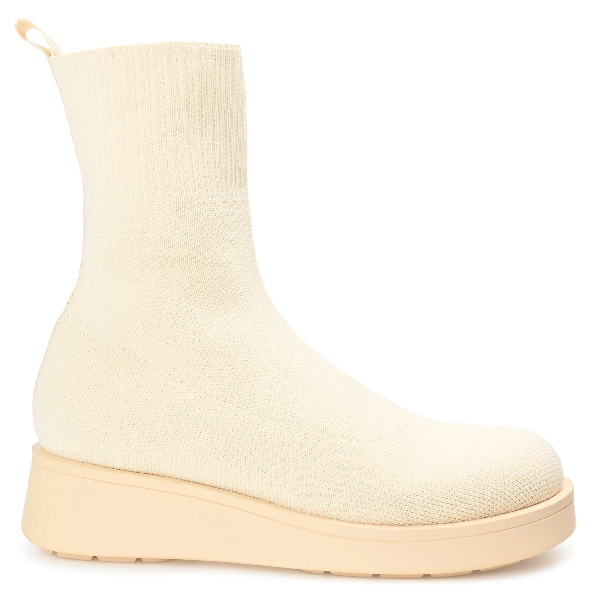 EBBY PLATFORM SOCK BOOT IN KNIT FABRIC stance look