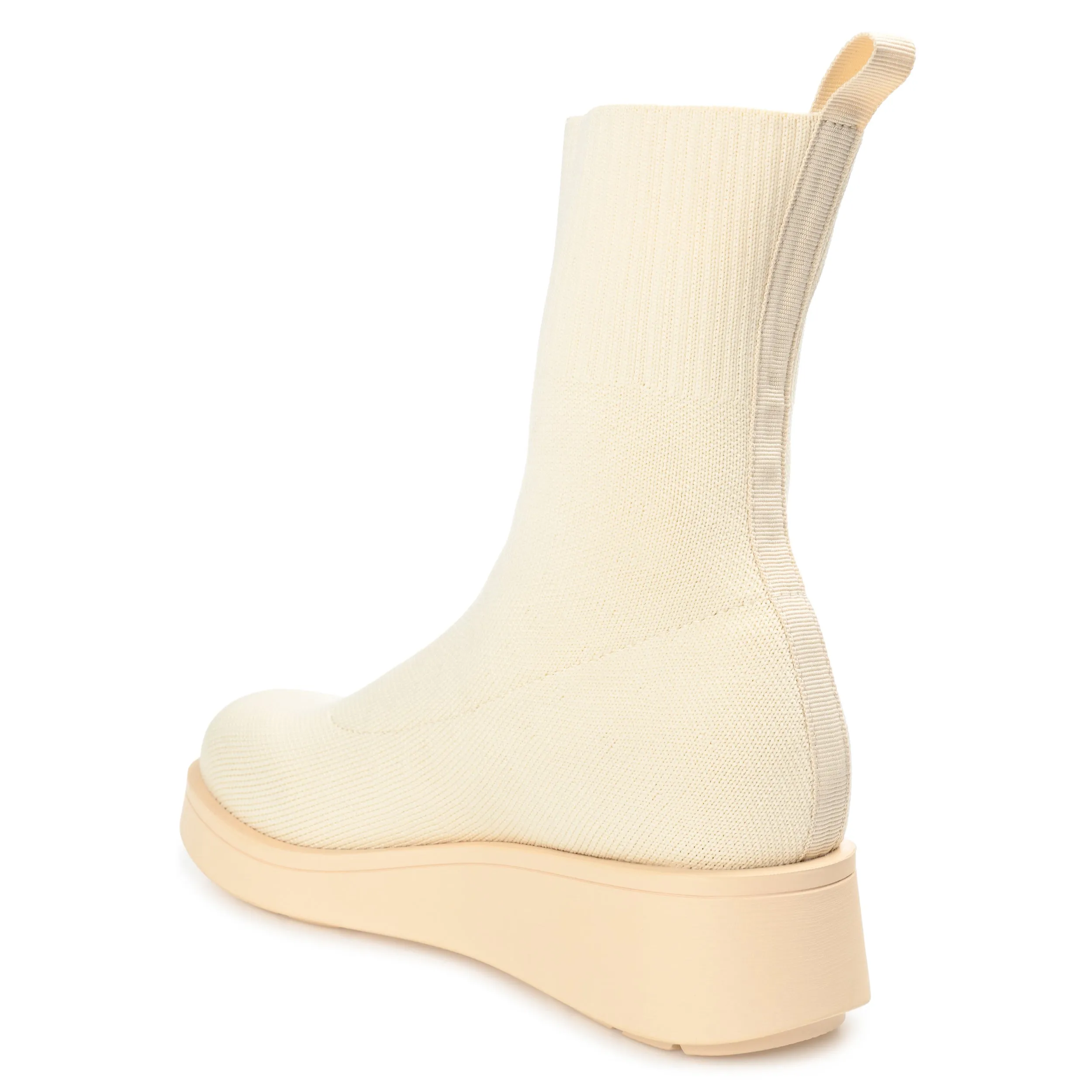 EBBY PLATFORM SOCK BOOT IN KNIT FABRIC stance look