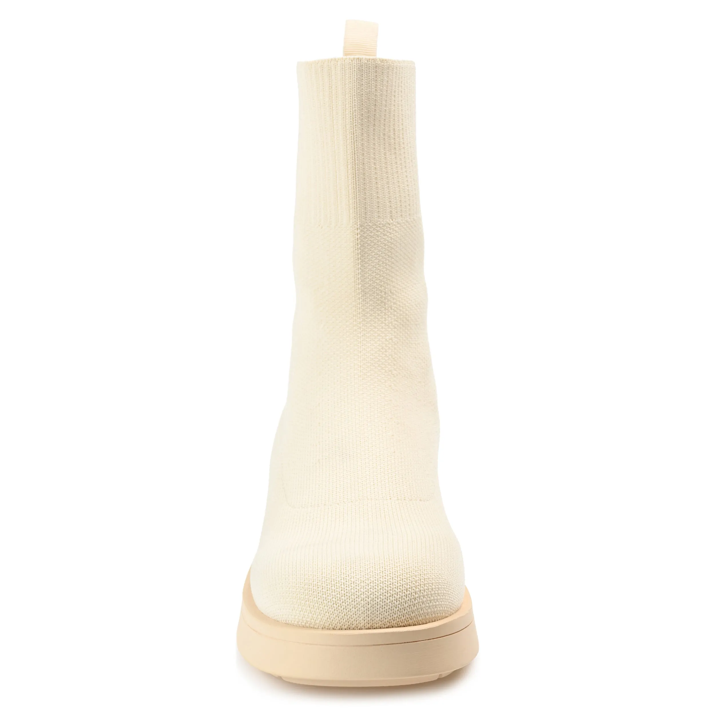 EBBY PLATFORM SOCK BOOT IN KNIT FABRIC stance look