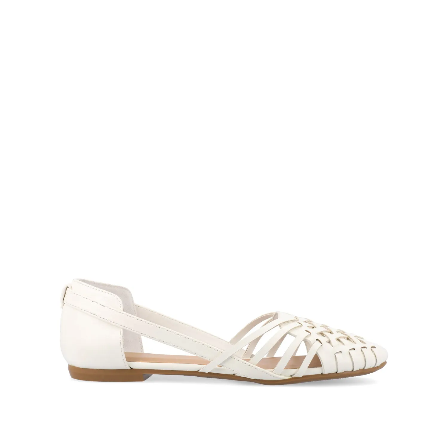 EKKO WOVEN FLATS IN FAUX LEATHER brunch mood
