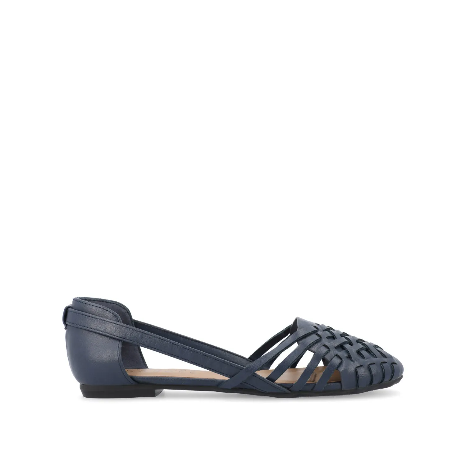 EKKO WOVEN FLATS IN FAUX LEATHER brunch mood