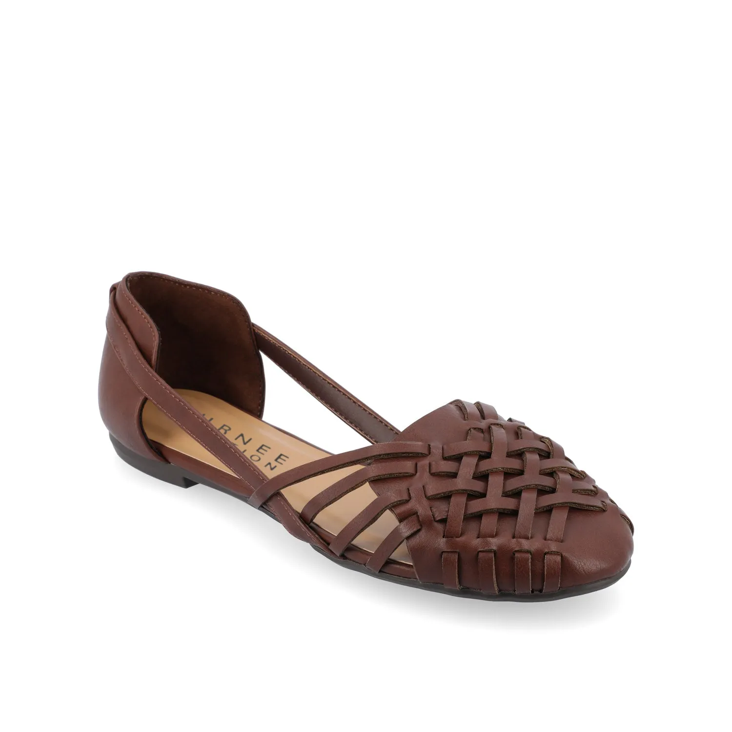 EKKO WOVEN FLATS IN FAUX LEATHER brunch mood