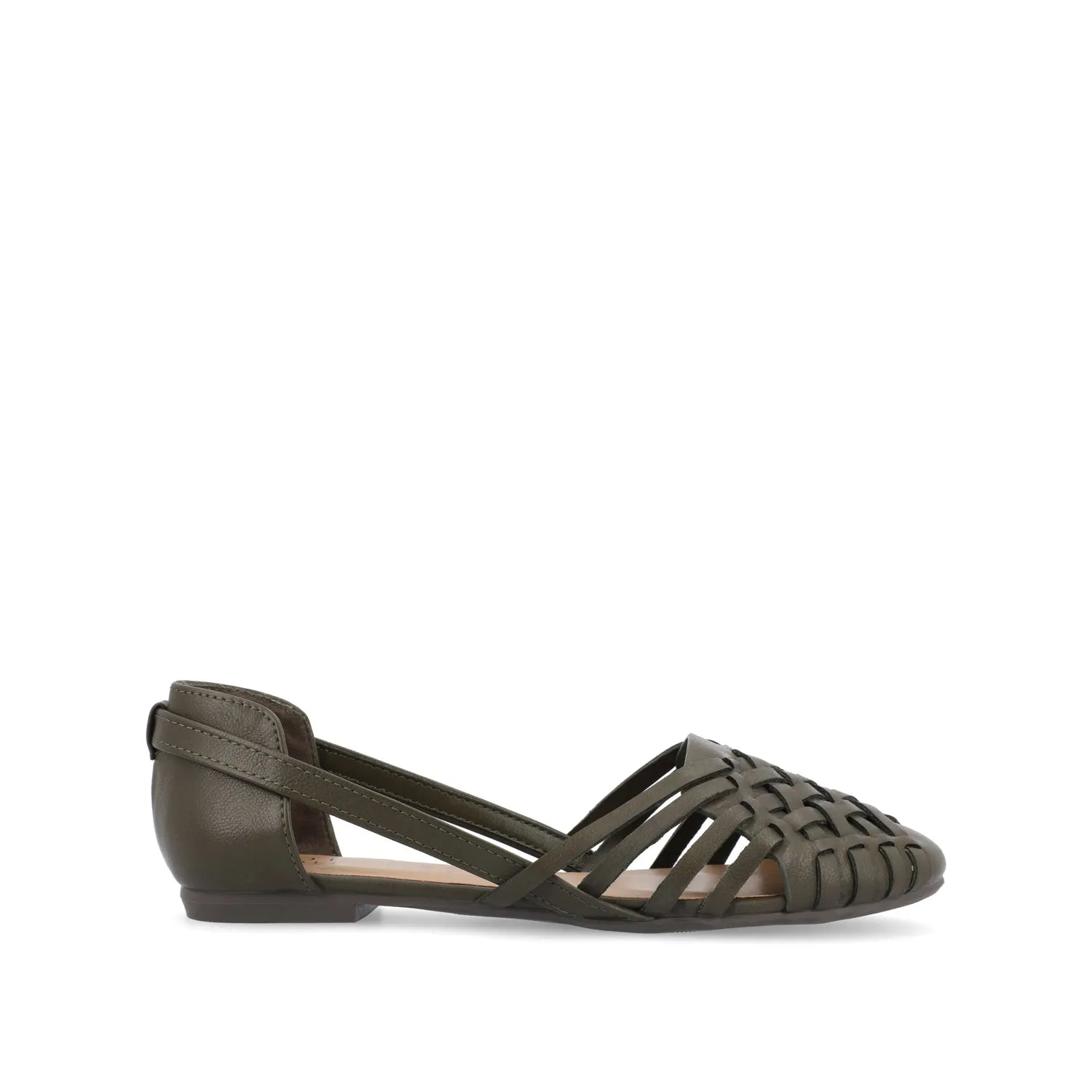 EKKO WOVEN FLATS IN FAUX LEATHER brunch mood