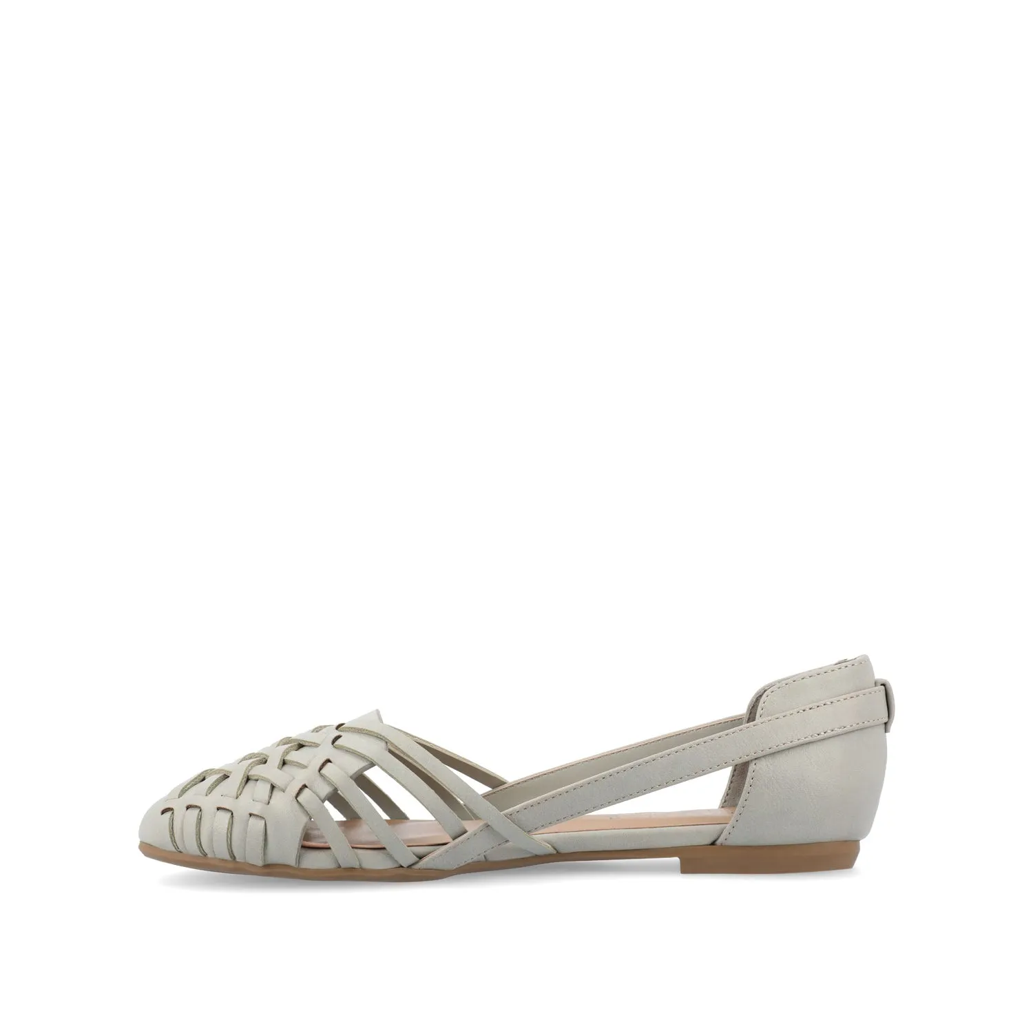EKKO WOVEN FLATS IN FAUX LEATHER brunch mood
