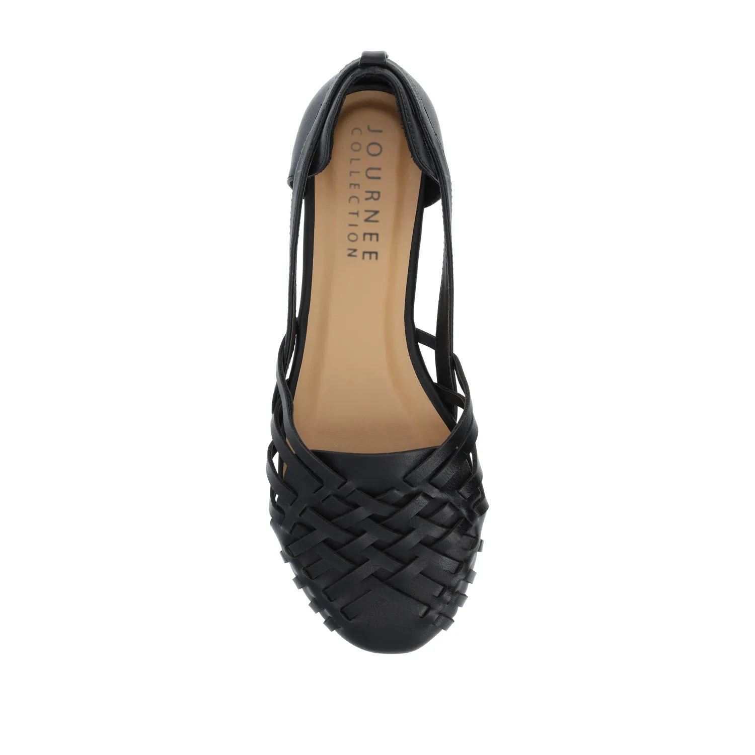 EKKO WOVEN FLATS IN FAUX LEATHER brunch mood
