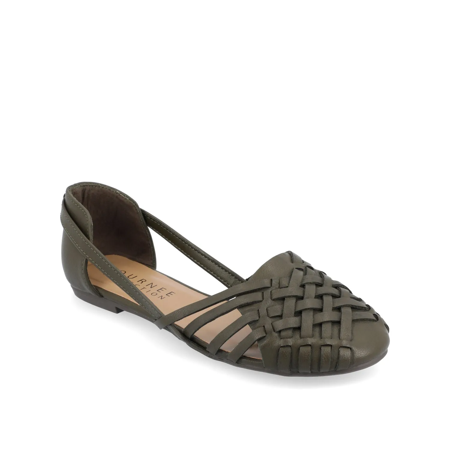 EKKO WOVEN FLATS IN FAUX LEATHER brunch mood