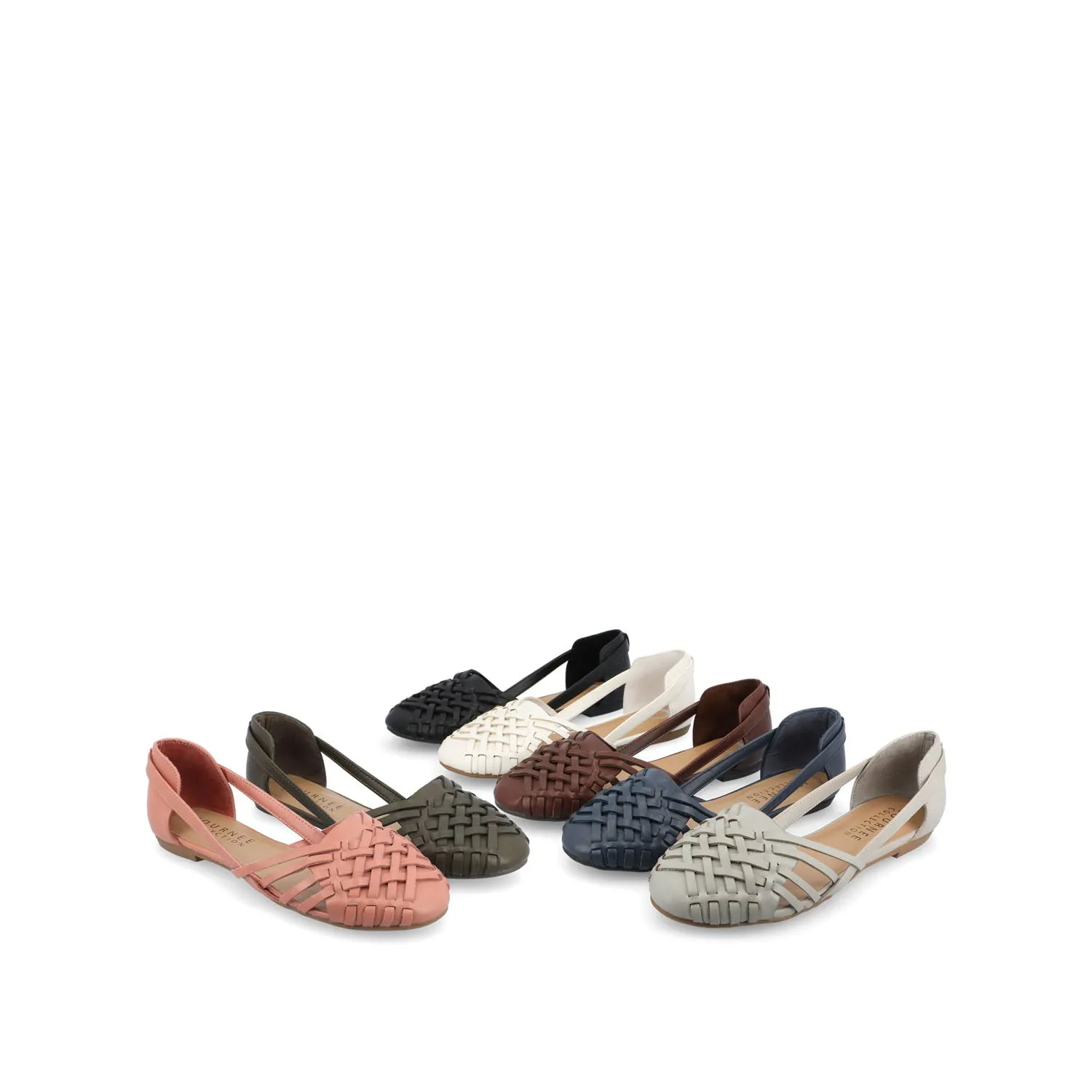 EKKO WOVEN FLATS IN FAUX LEATHER brunch mood
