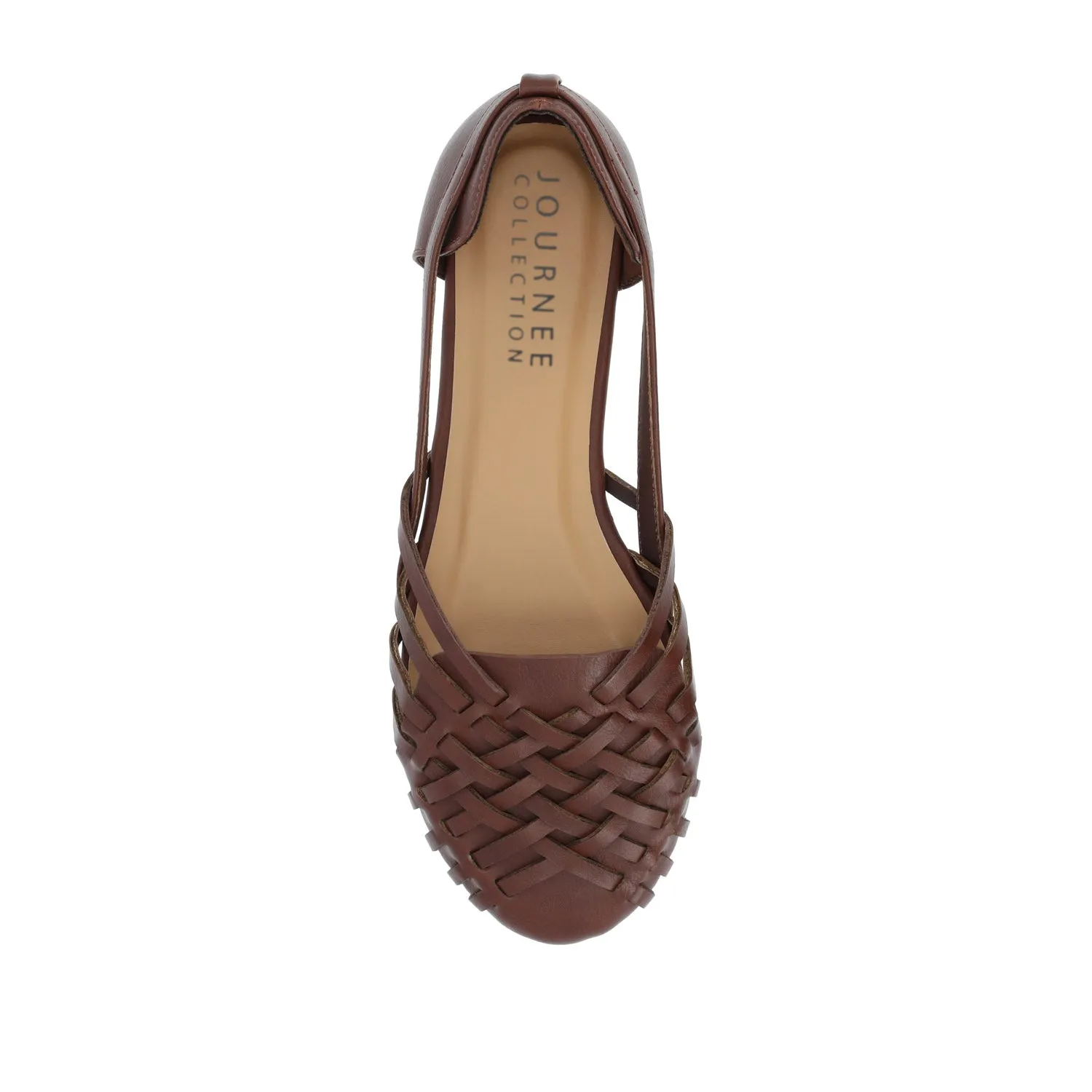 EKKO WOVEN FLATS IN FAUX LEATHER brunch mood