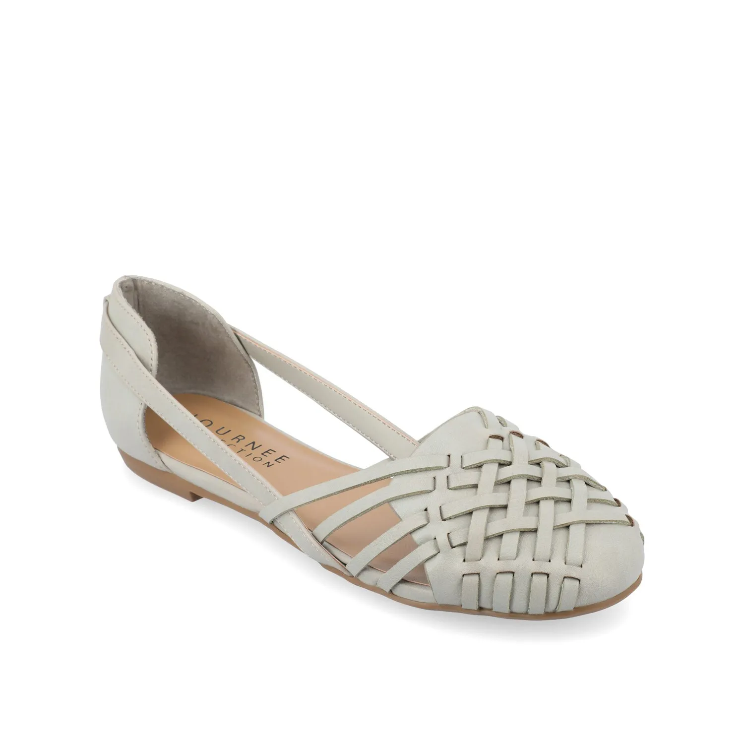 EKKO WOVEN FLATS IN FAUX LEATHER brunch mood