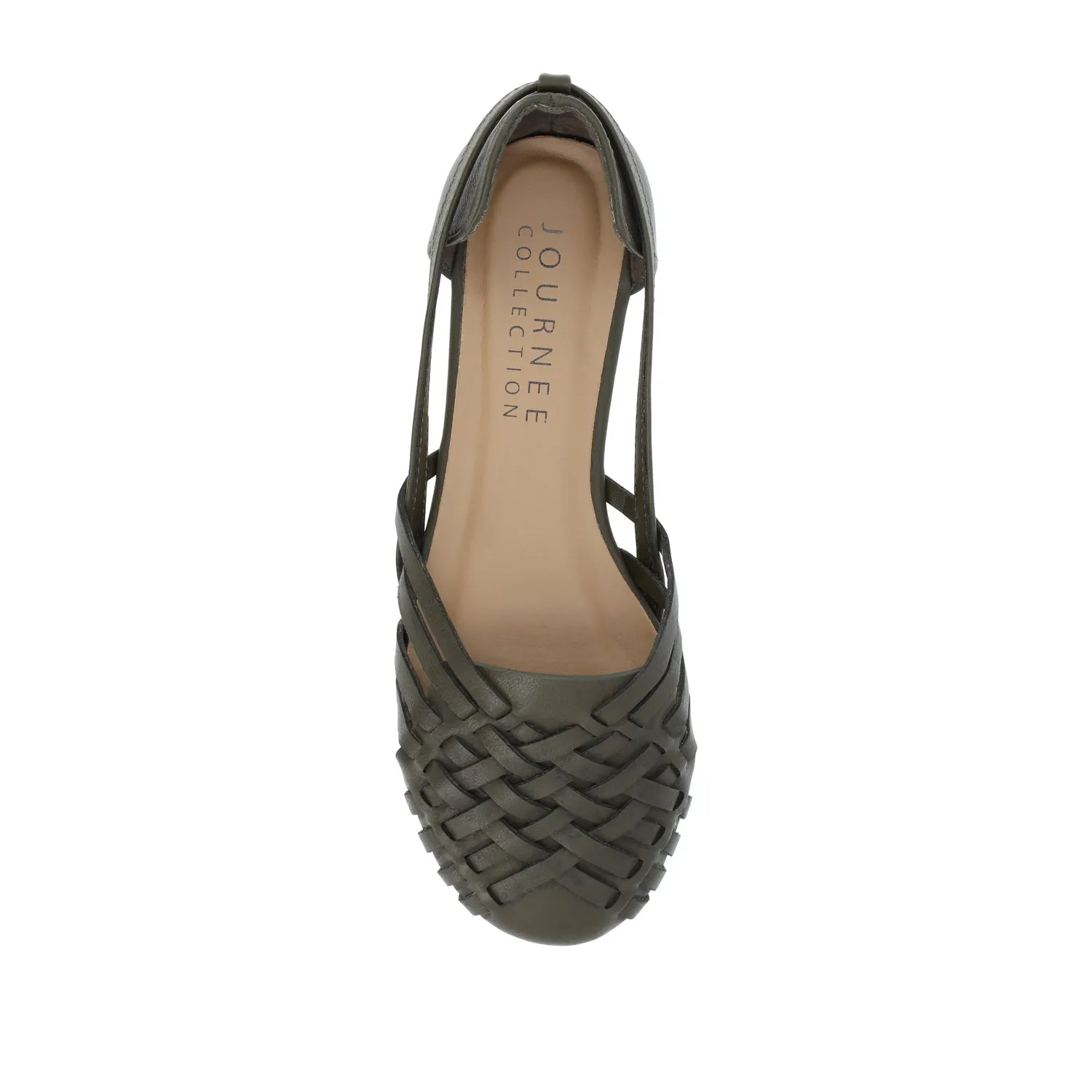 EKKO WOVEN FLATS IN FAUX LEATHER brunch mood