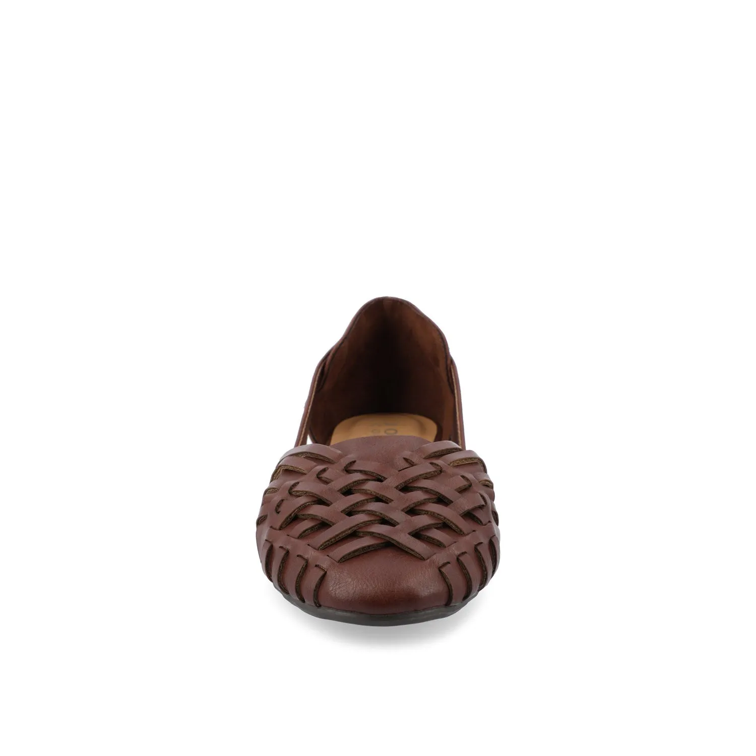 EKKO WOVEN FLATS IN FAUX LEATHER brunch mood