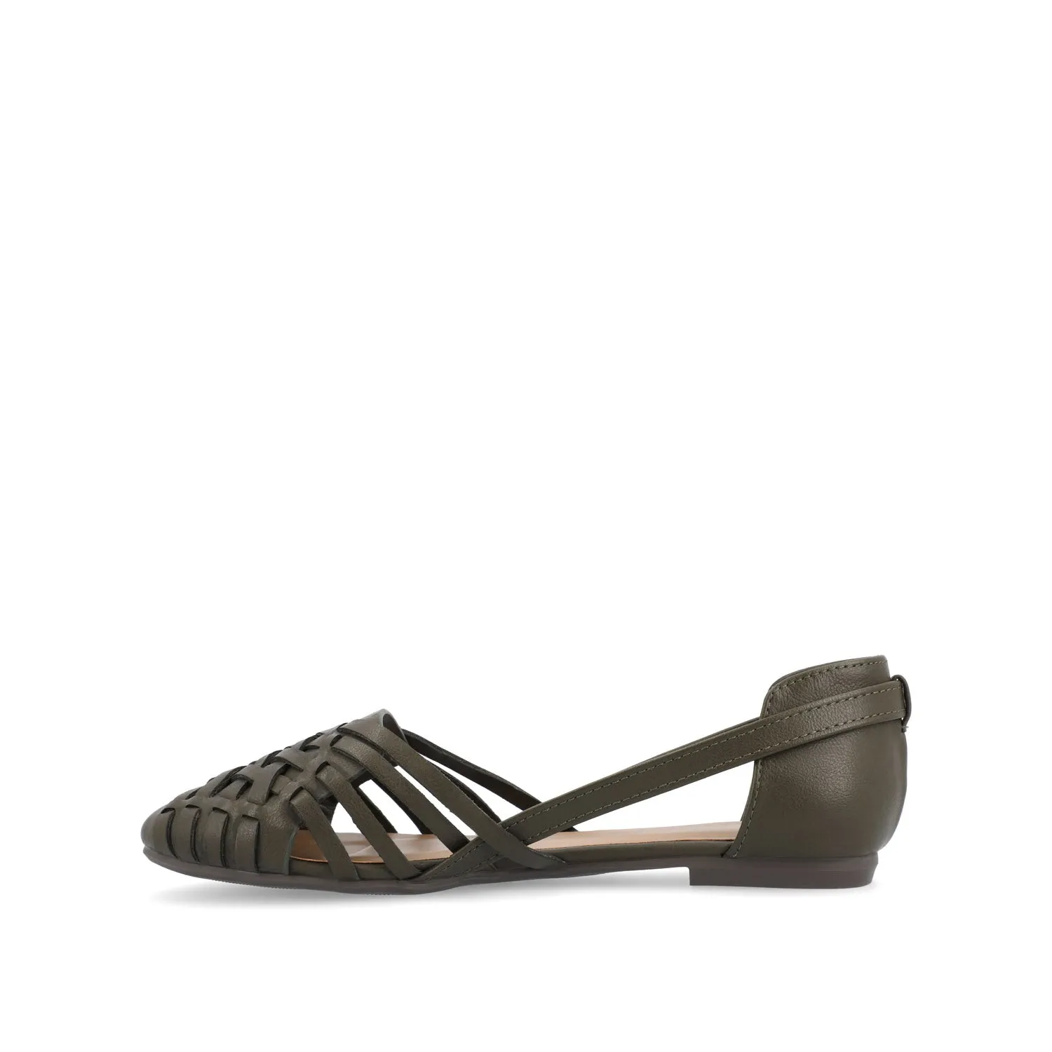 EKKO WOVEN FLATS IN FAUX LEATHER brunch mood