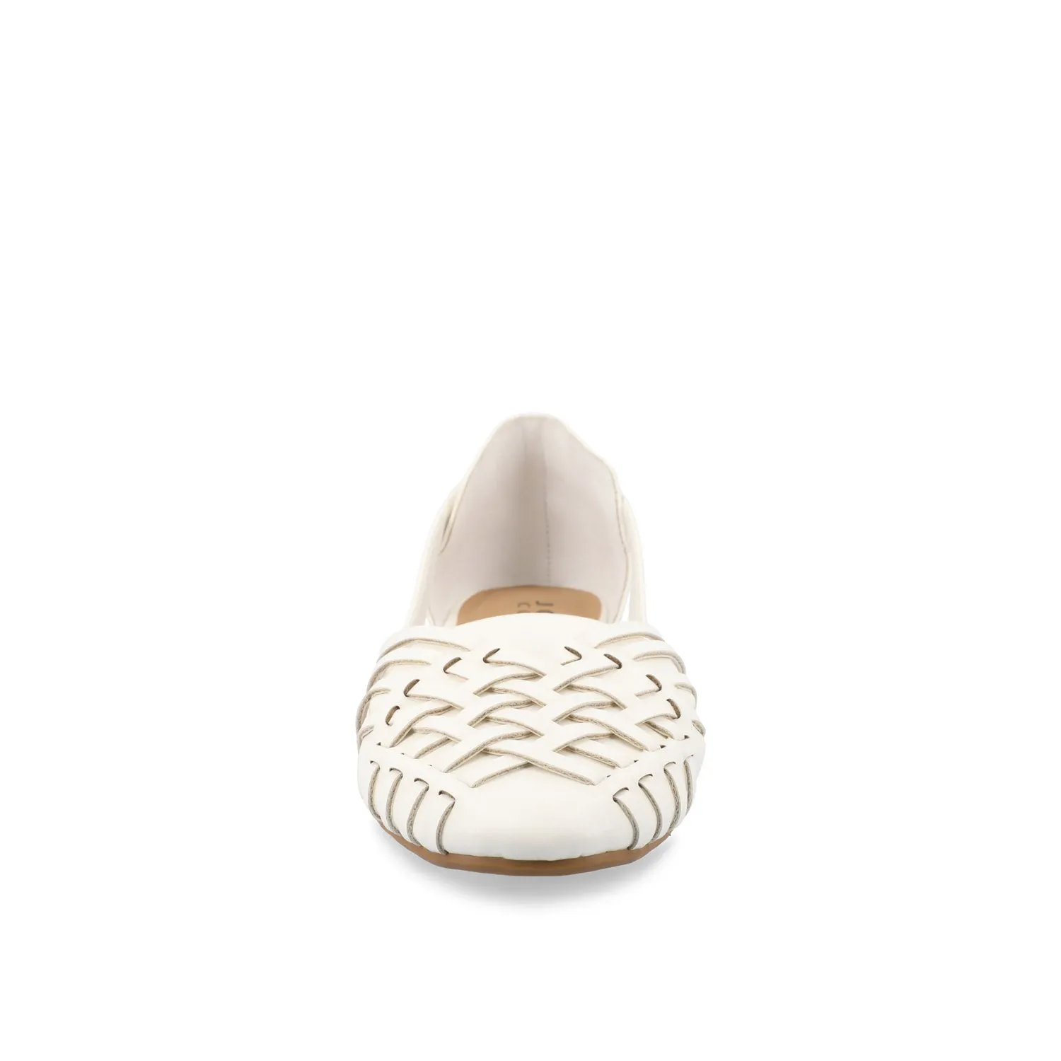 EKKO WOVEN FLATS IN FAUX LEATHER brunch mood