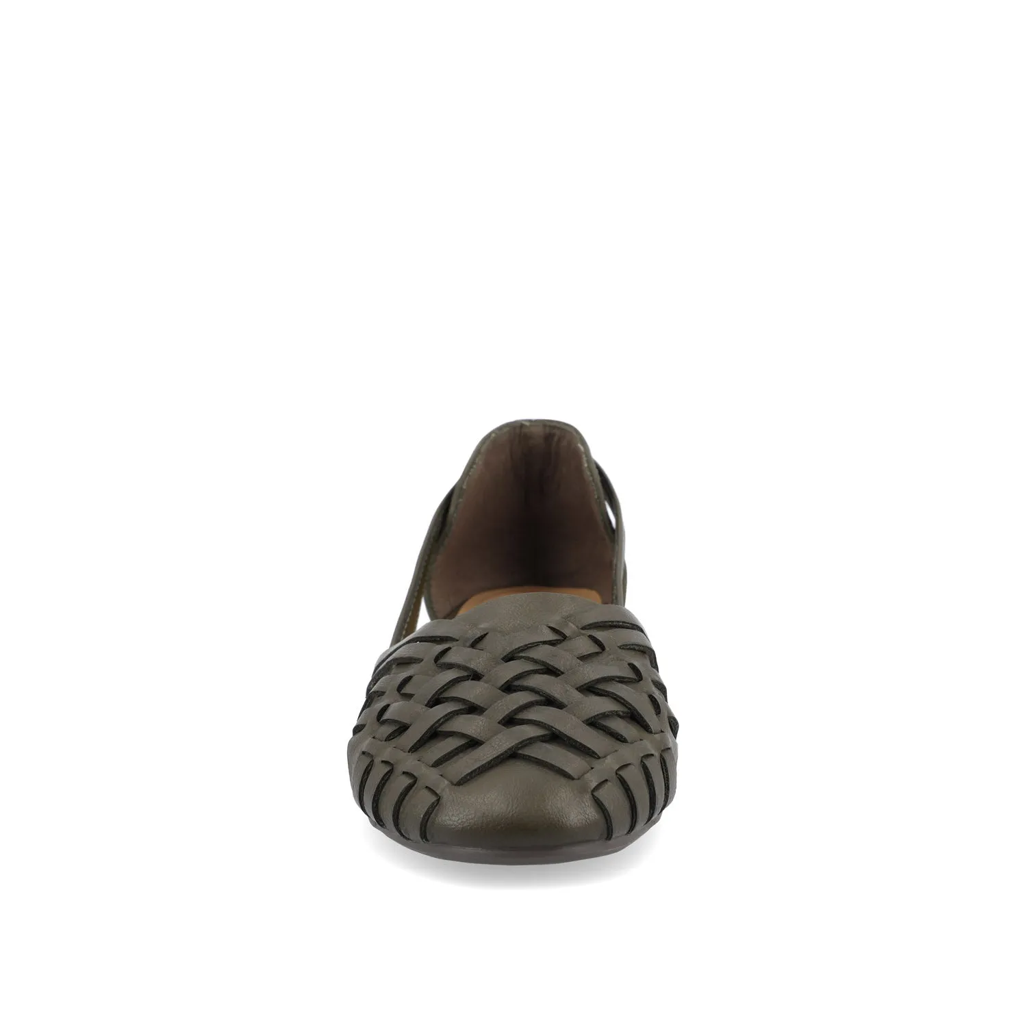 EKKO WOVEN FLATS IN FAUX LEATHER brunch mood