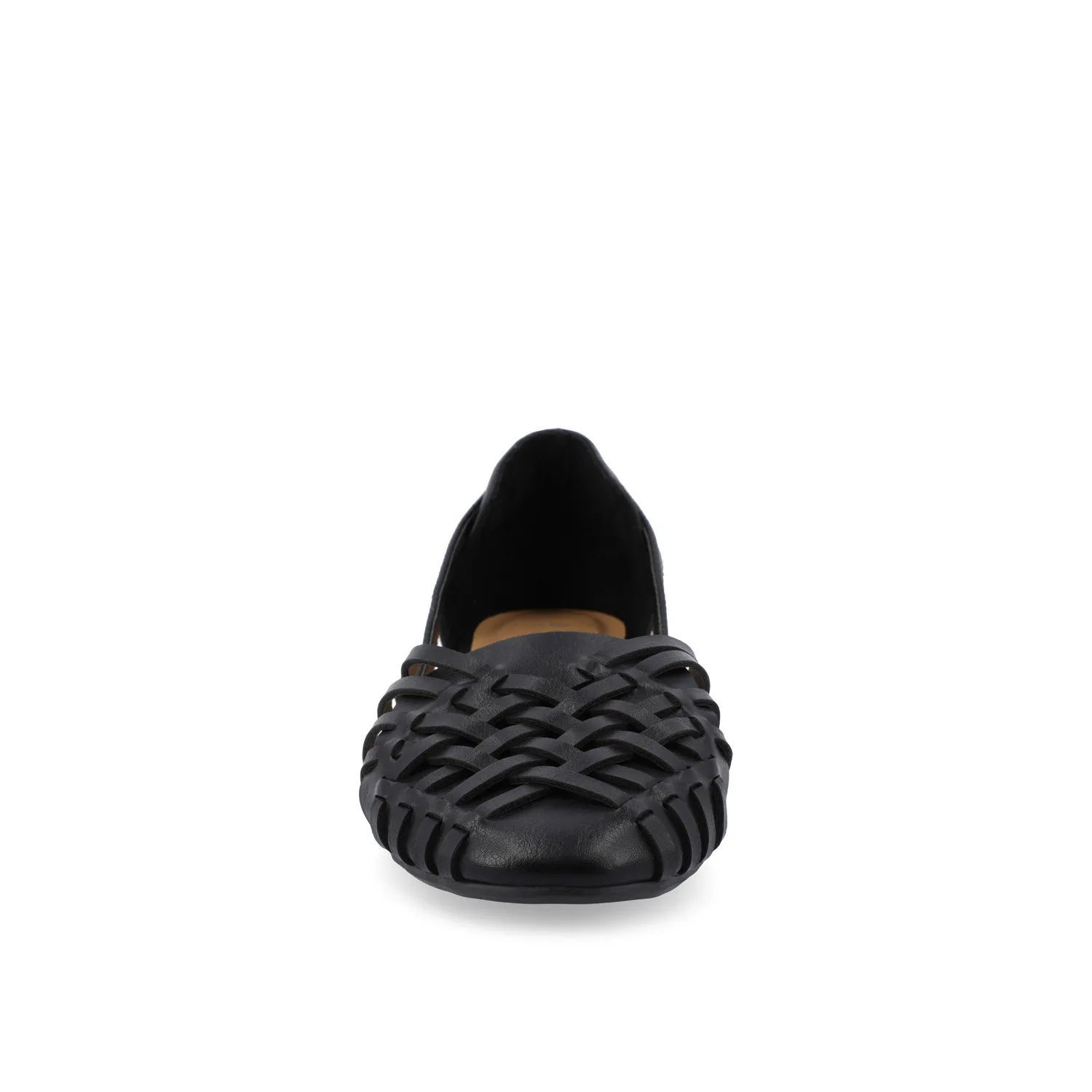 EKKO WOVEN FLATS IN FAUX LEATHER brunch mood