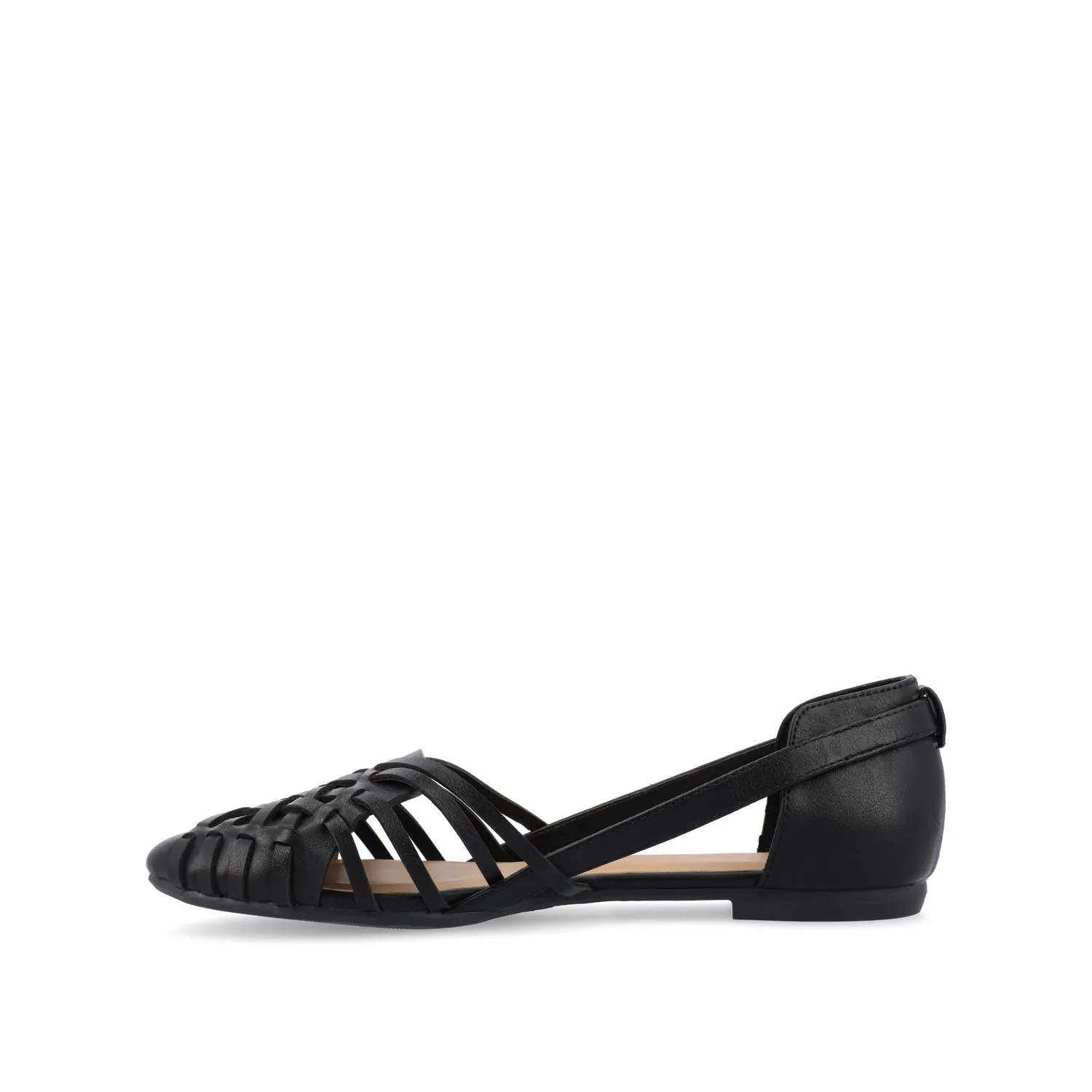 EKKO WOVEN FLATS IN FAUX LEATHER brunch mood