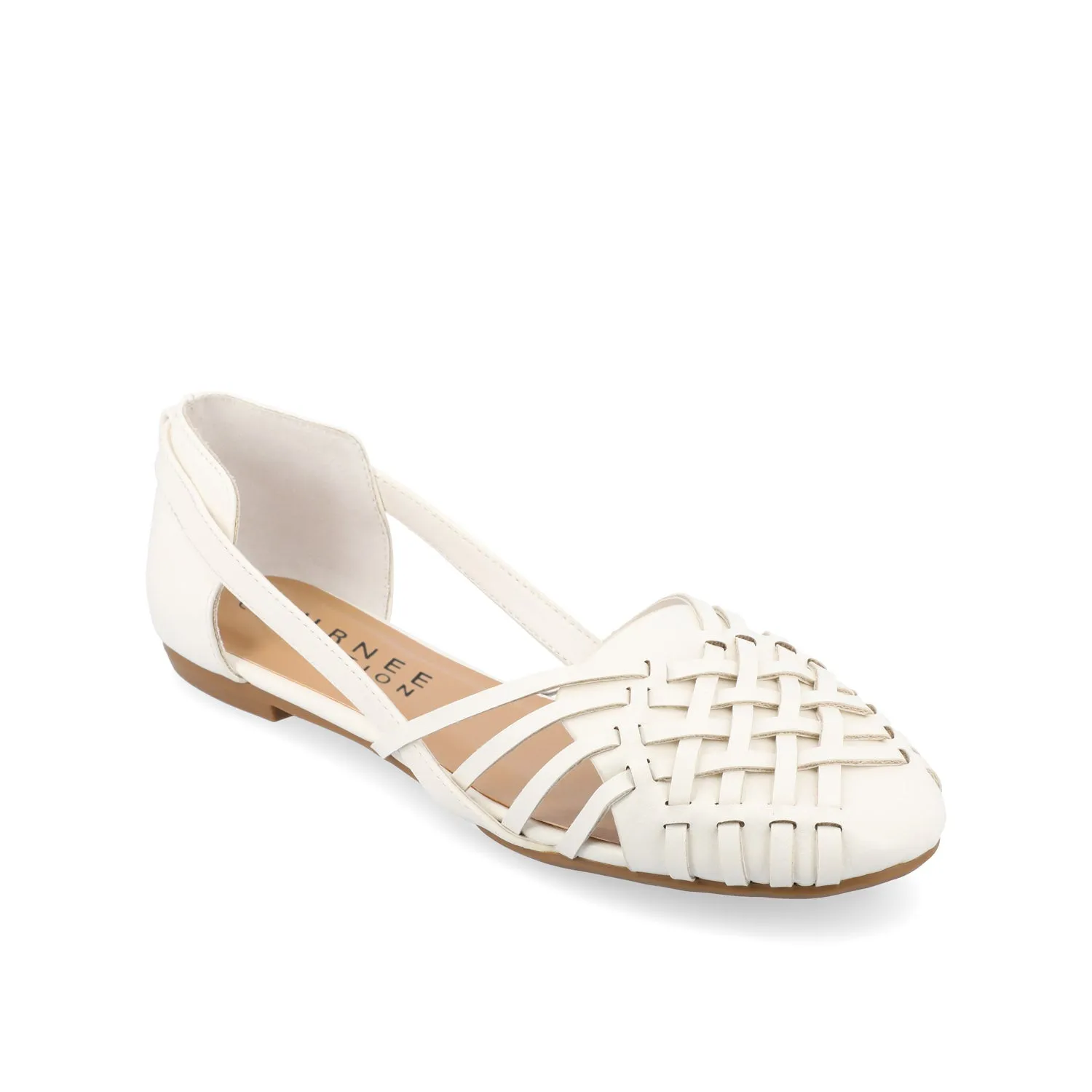 EKKO WOVEN FLATS IN FAUX LEATHER brunch mood