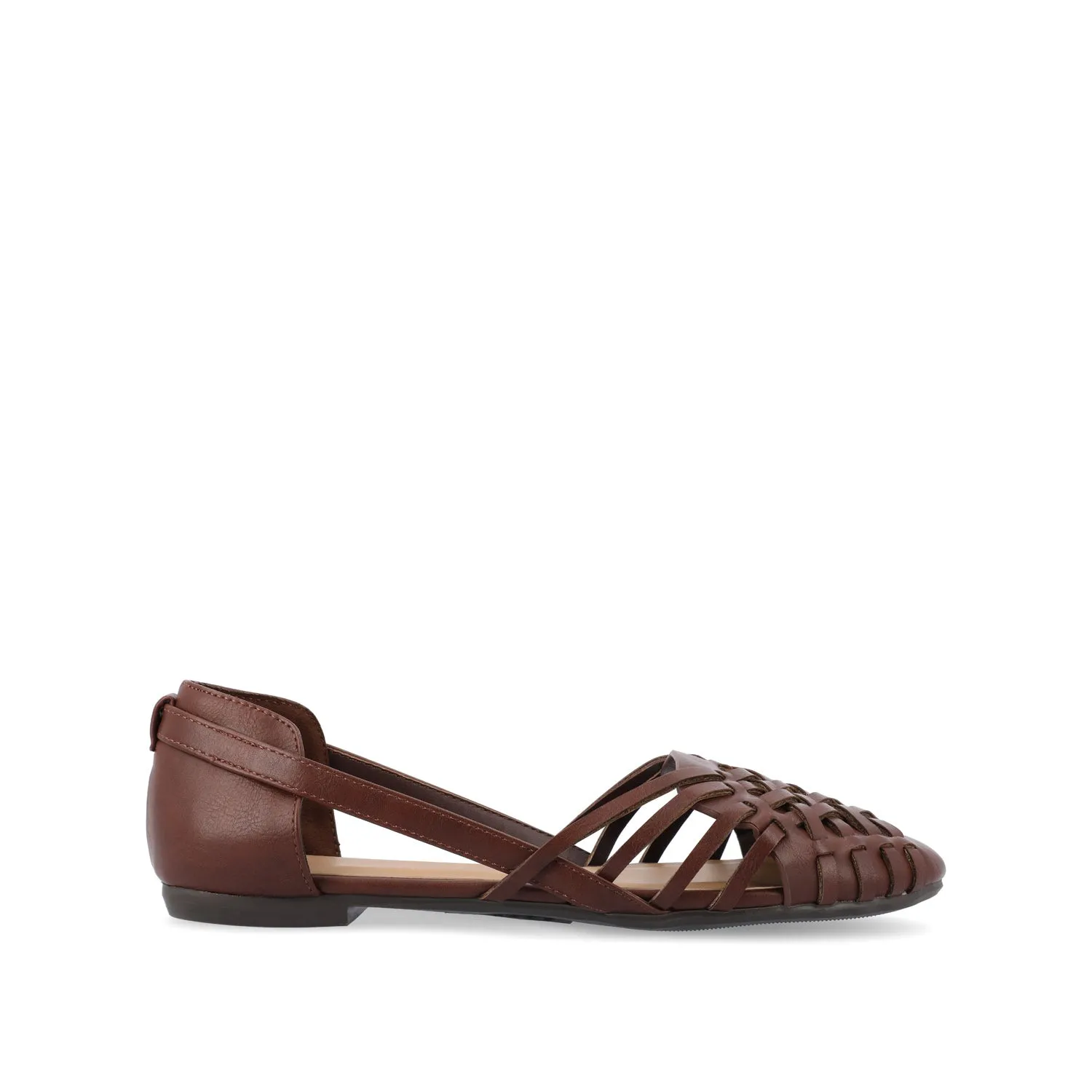 EKKO WOVEN FLATS IN FAUX LEATHER brunch mood