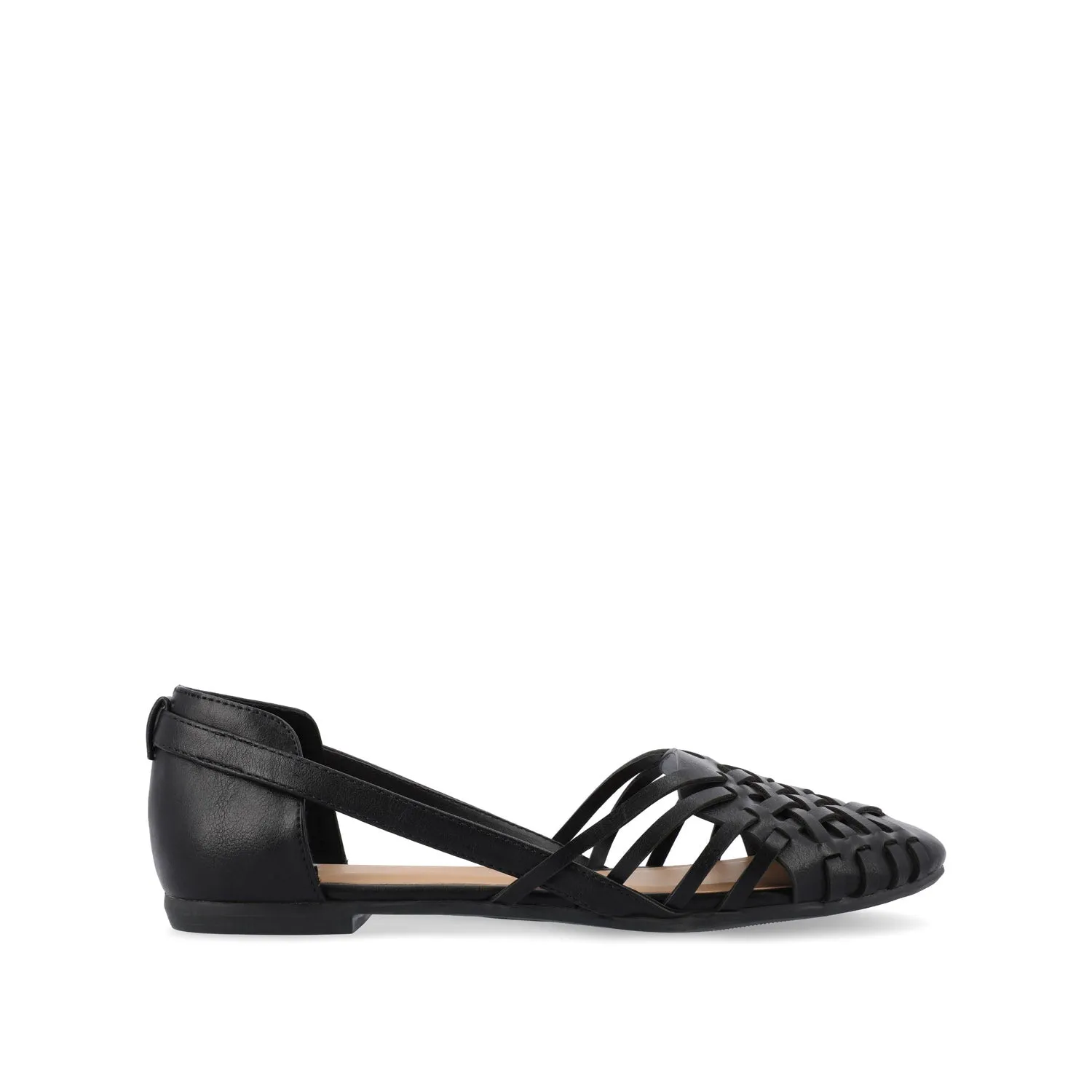 EKKO WOVEN FLATS IN FAUX LEATHER brunch mood