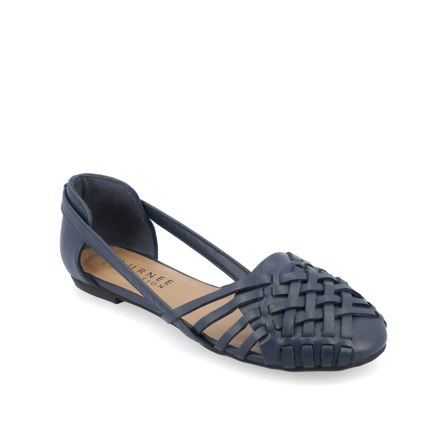EKKO WOVEN FLATS IN FAUX LEATHER brunch mood