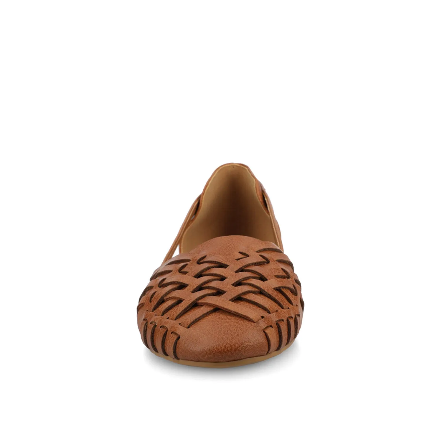 EKKO WOVEN FLATS IN FAUX LEATHER brunch mood