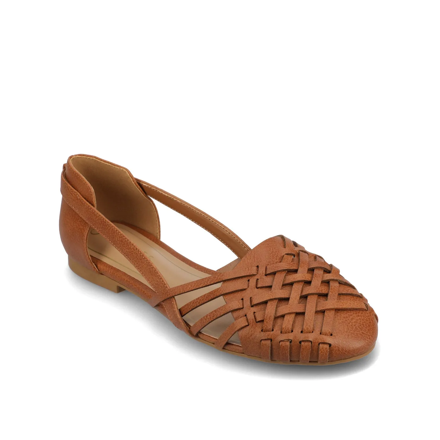EKKO WOVEN FLATS IN FAUX LEATHER brunch mood