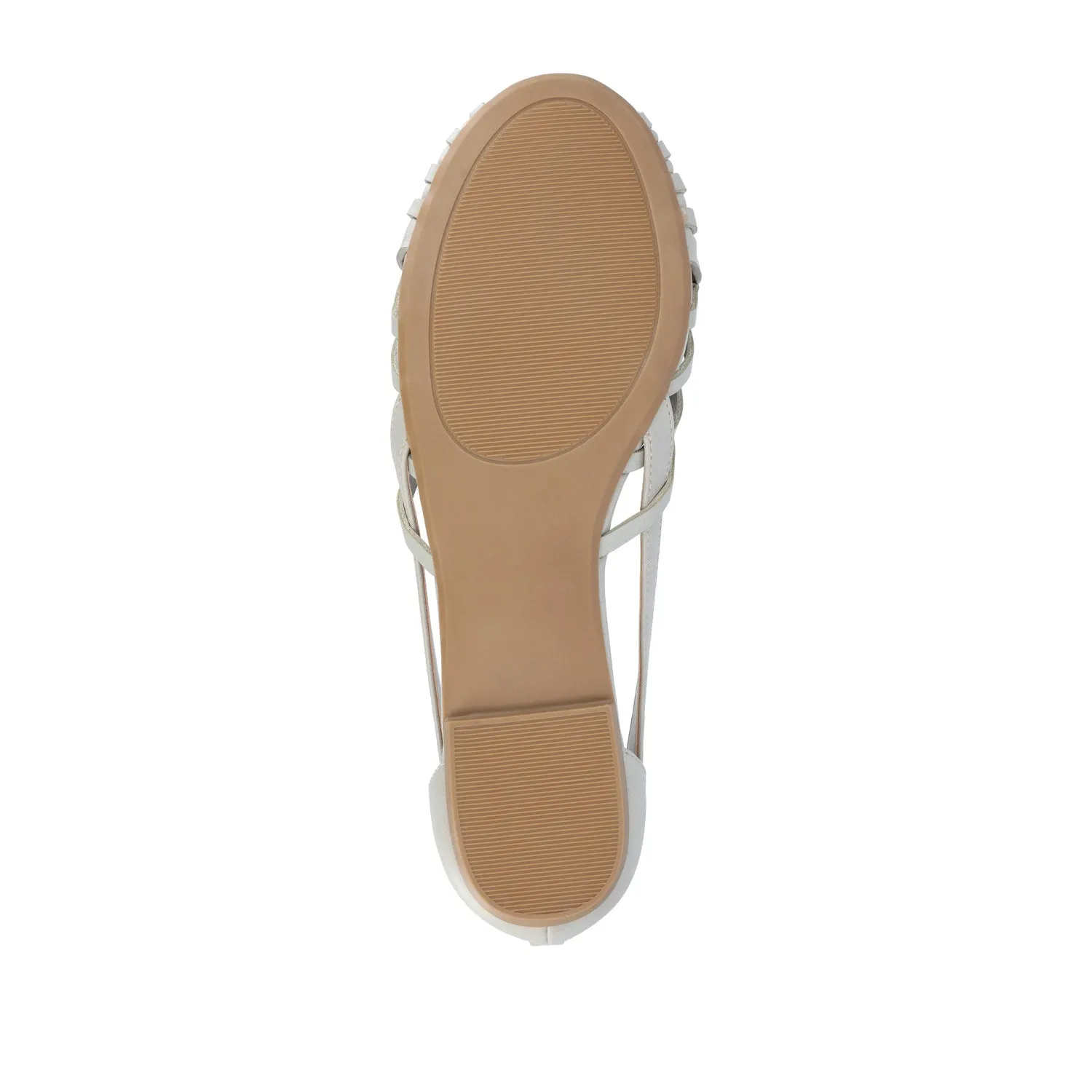 EKKO WOVEN FLATS IN FAUX LEATHER brunch mood