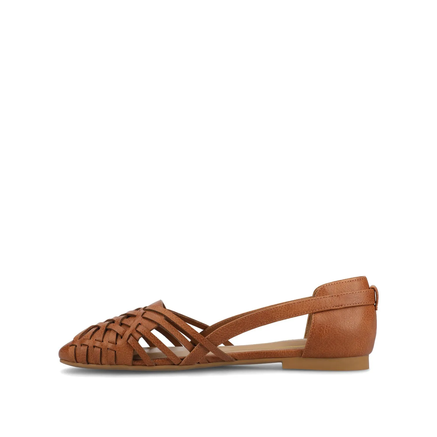 EKKO WOVEN FLATS IN FAUX LEATHER brunch mood