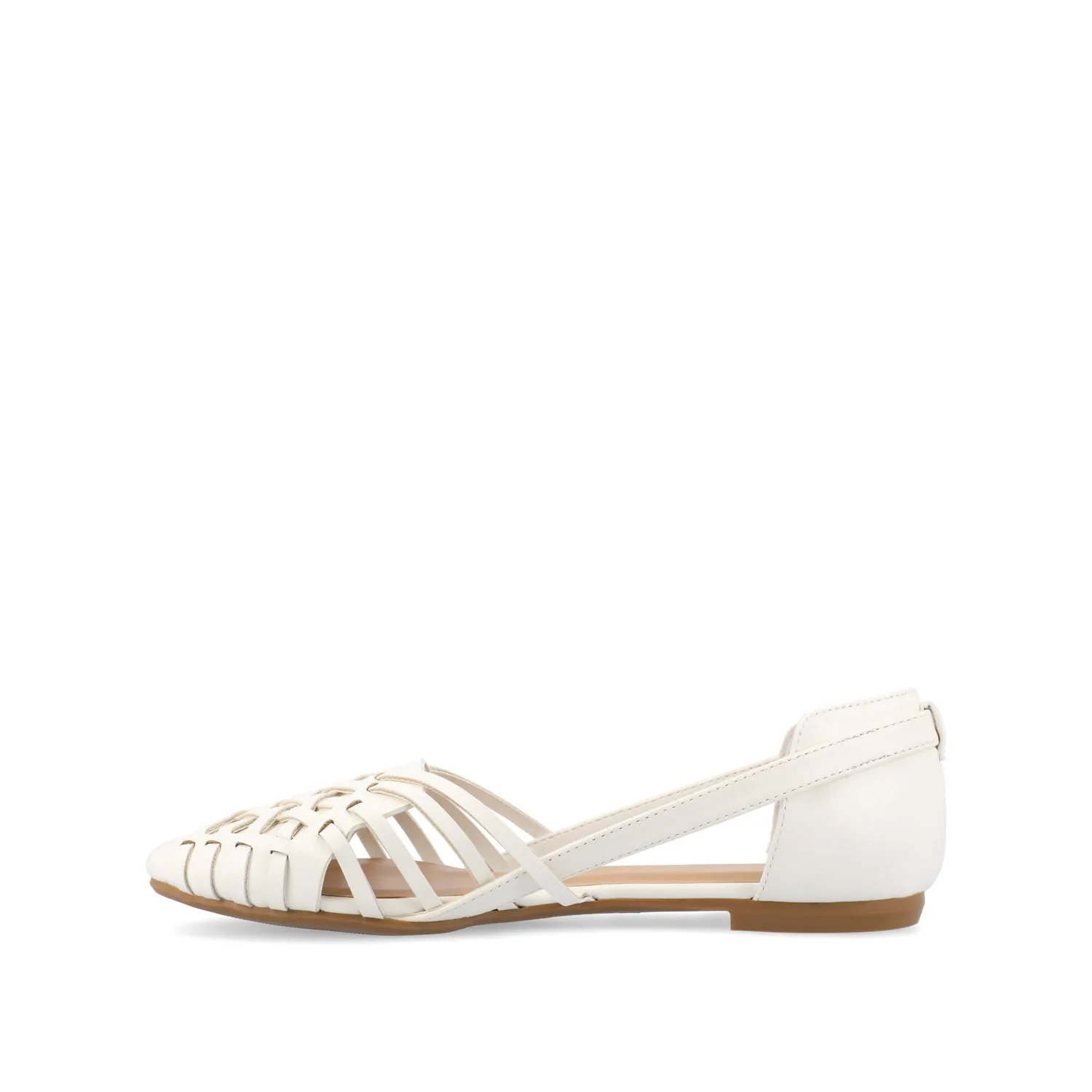 EKKO WOVEN FLATS IN FAUX LEATHER brunch mood