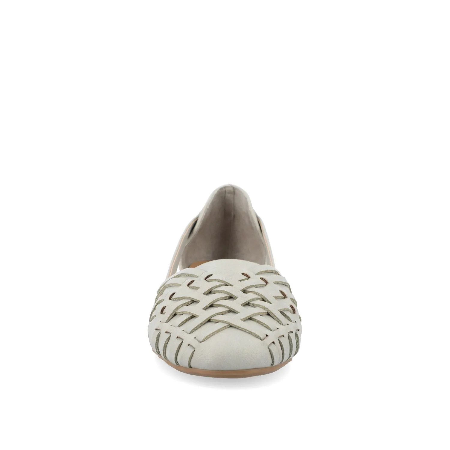 EKKO WOVEN FLATS IN FAUX LEATHER brunch mood