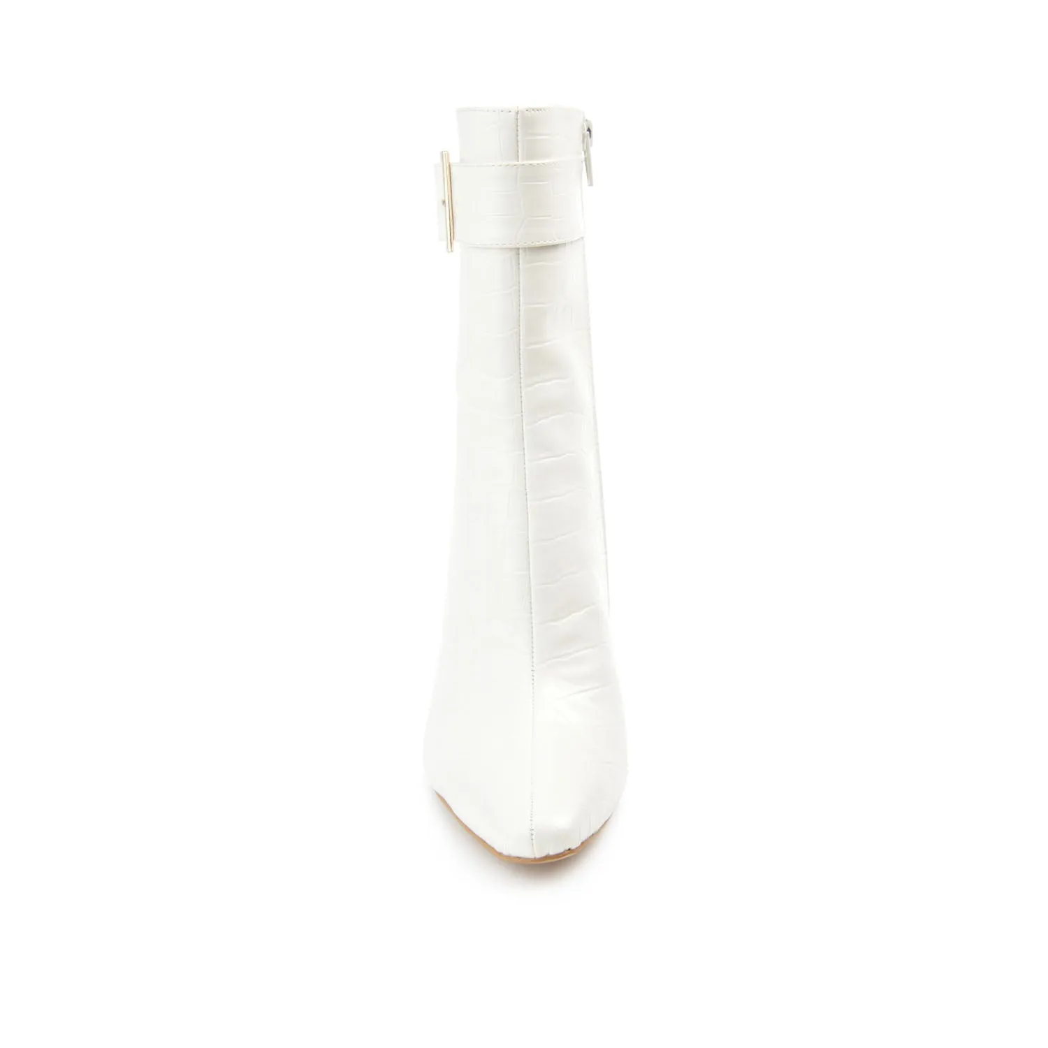 ELANIE ZIP UP BOOTIE IN FAUX CROCO stand long