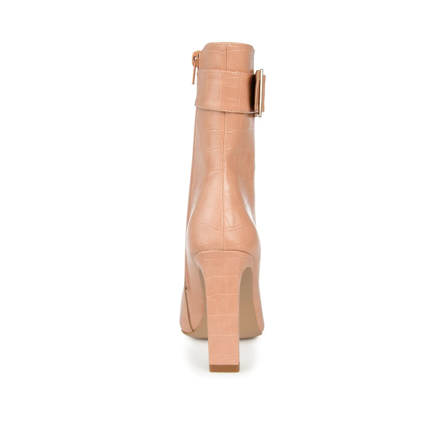 ELANIE ZIP UP BOOTIE IN FAUX CROCO stand long