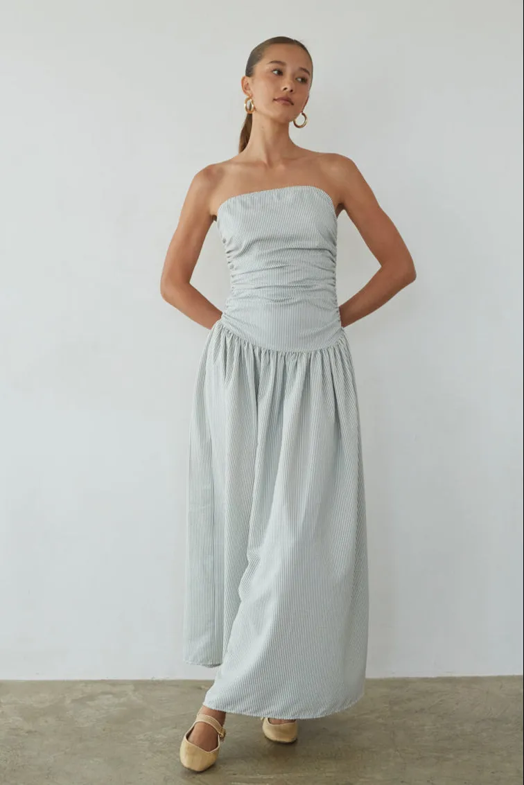 Elara Striped Maxi Dress soft power