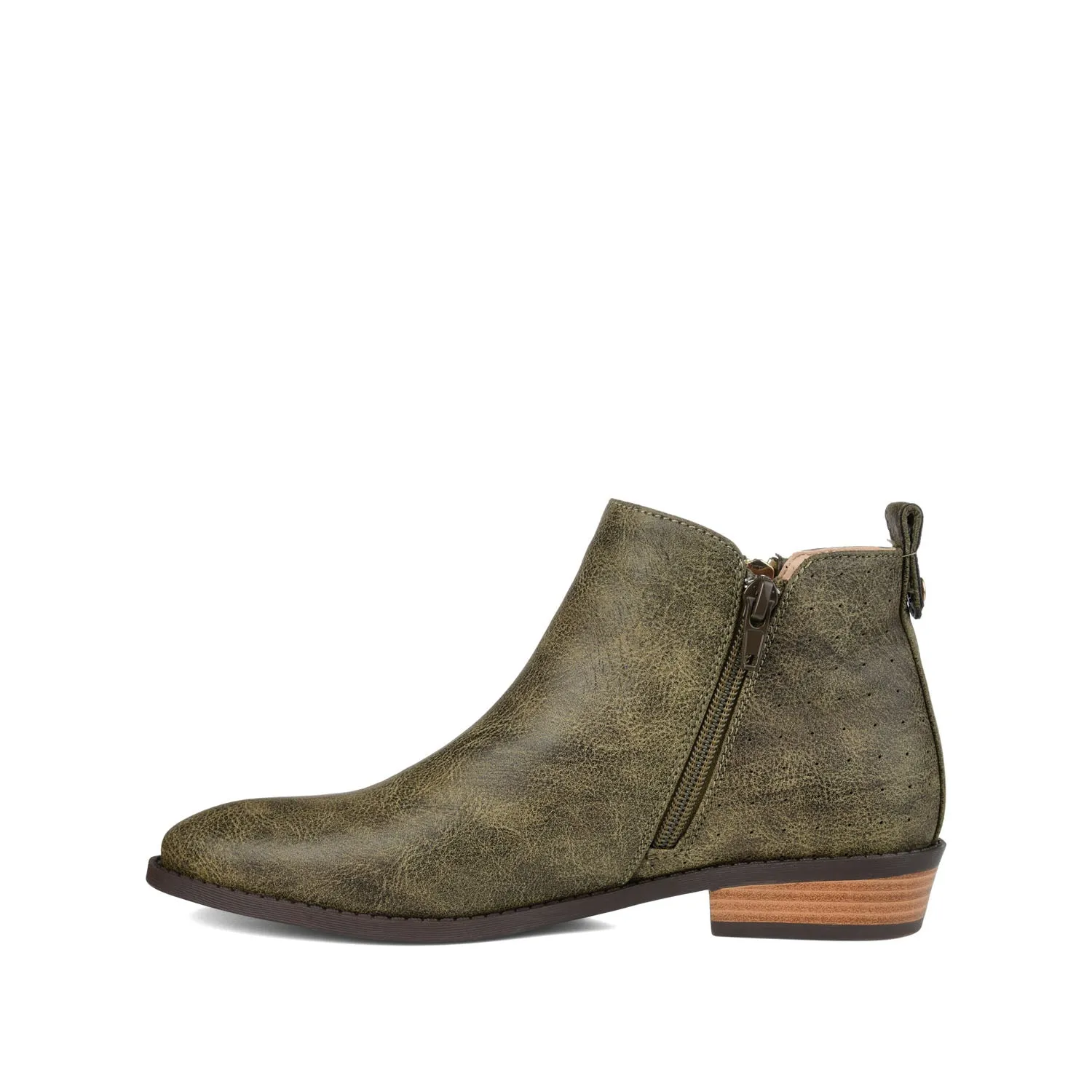 ELLIS ZIP UP BOOTIE IN FAUX LEATHER urban trail