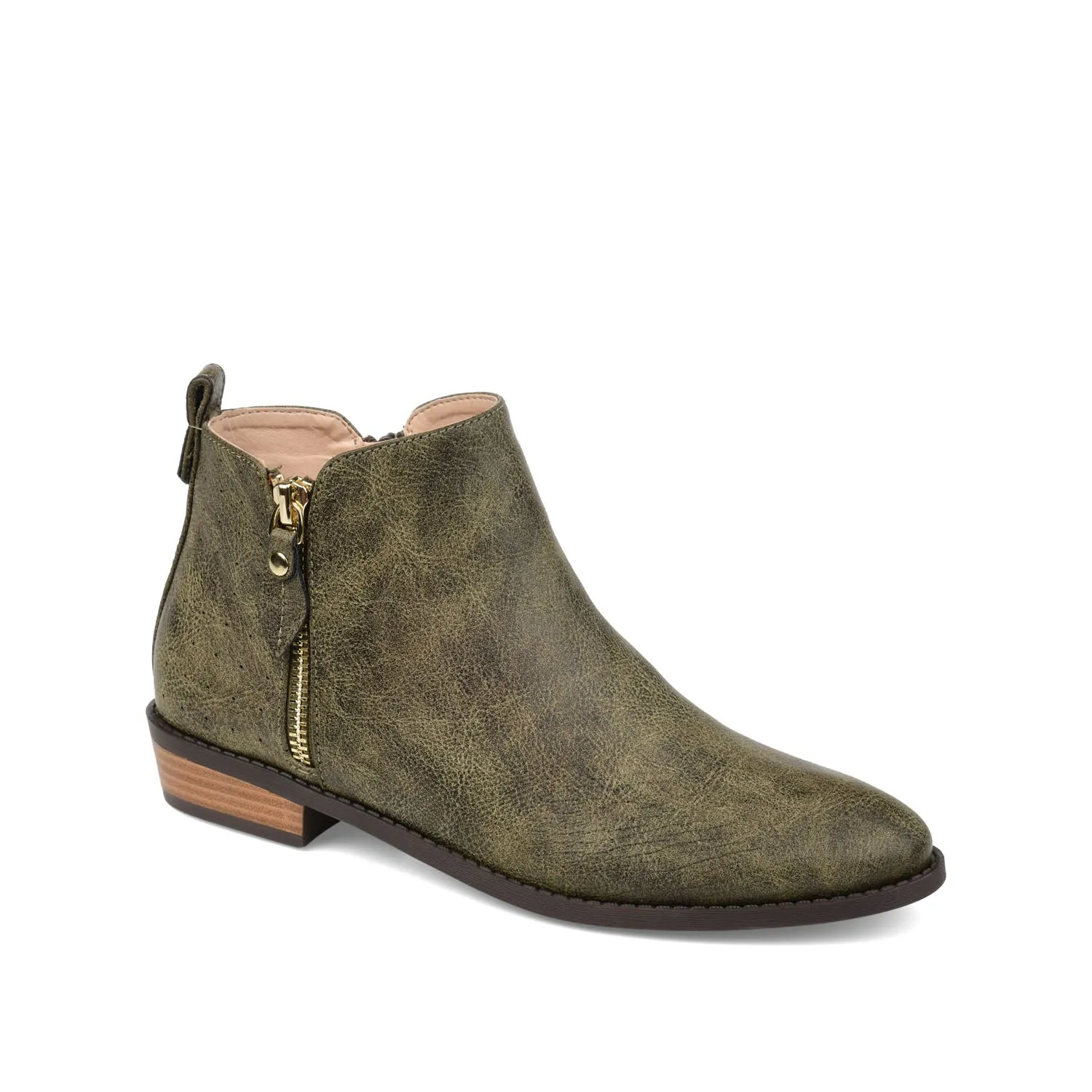 ELLIS ZIP UP BOOTIE IN FAUX LEATHER urban trail