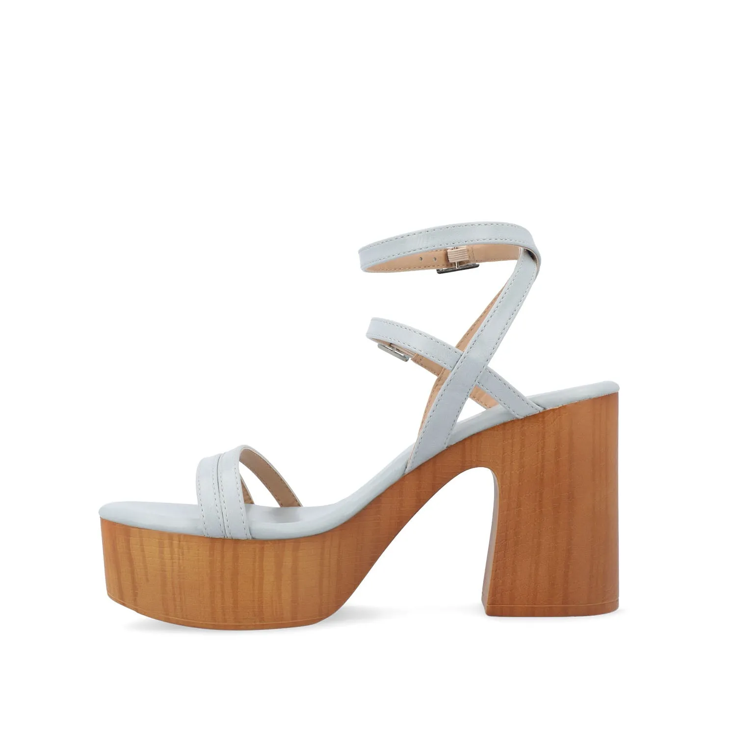 EMERYNN HEELED SANDALS IN FAUX LEATHER sea breeze