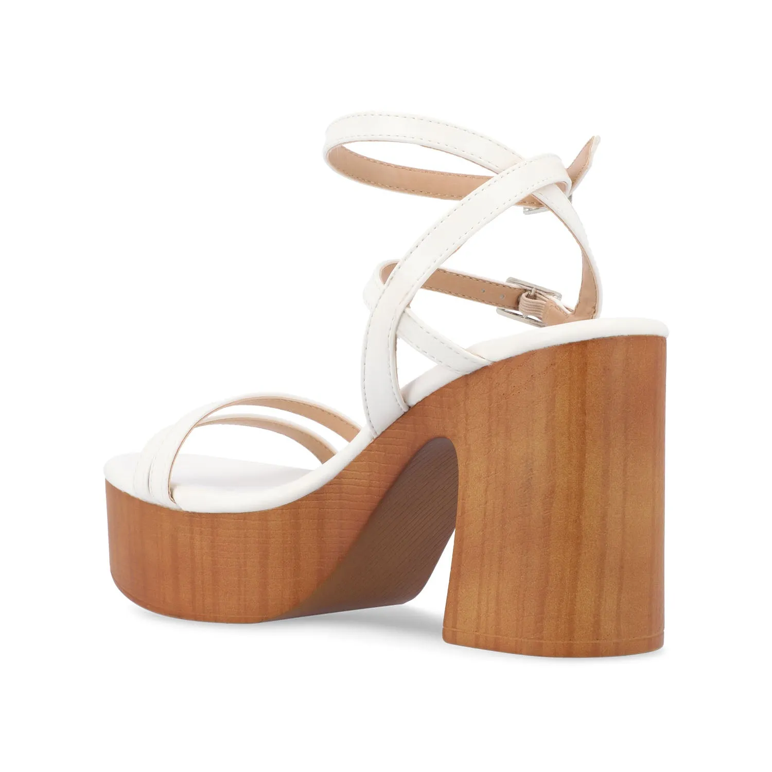 EMERYNN HEELED SANDALS IN FAUX LEATHER sea breeze