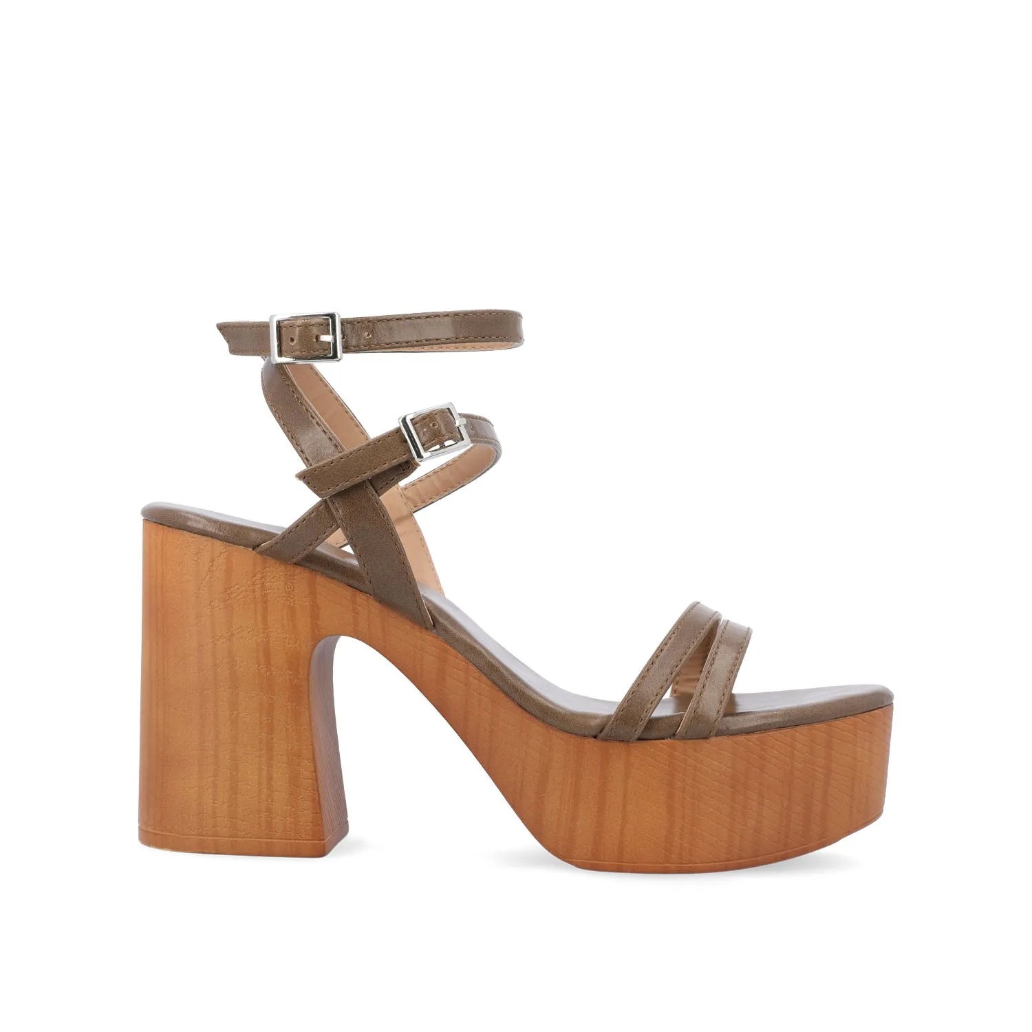 EMERYNN HEELED SANDALS IN FAUX LEATHER sea breeze