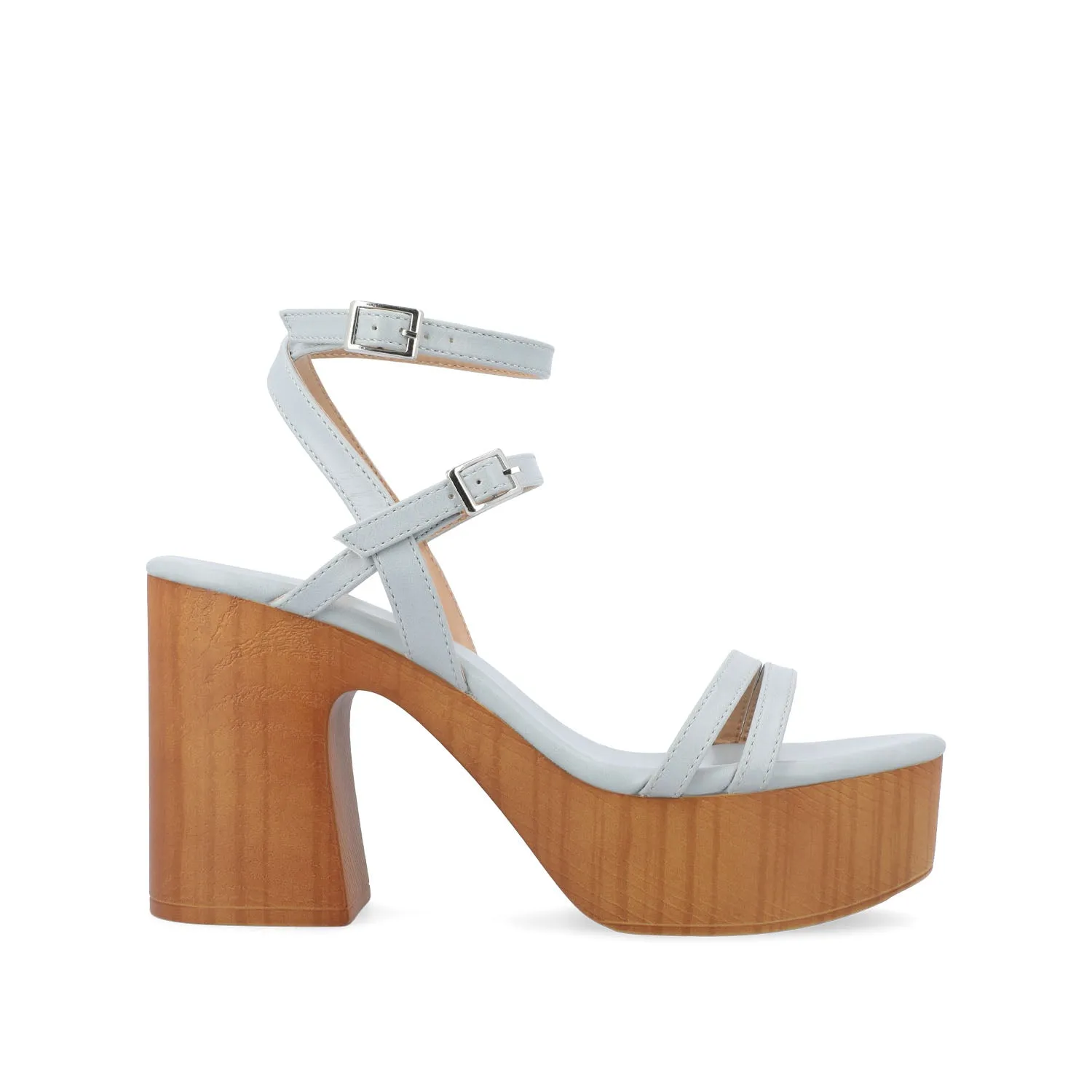 EMERYNN HEELED SANDALS IN FAUX LEATHER sea breeze
